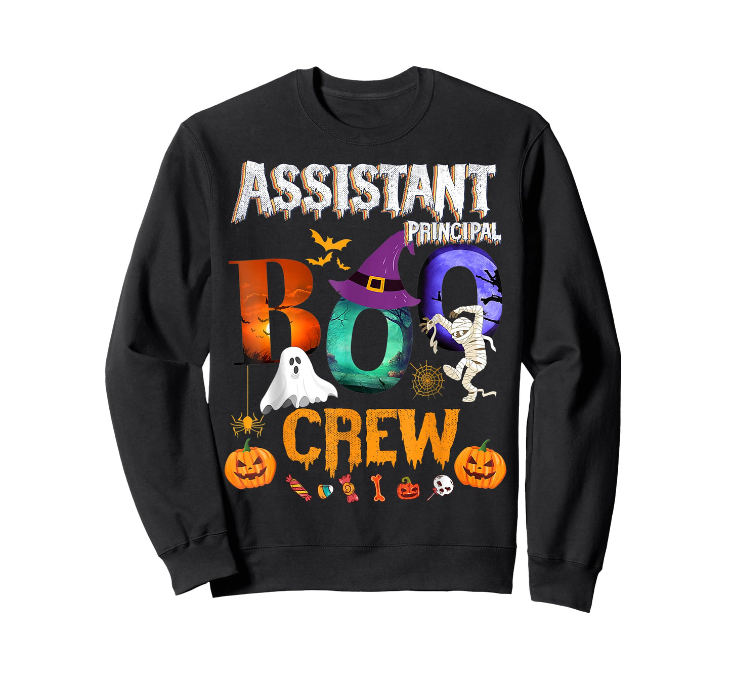 Assistant Principal Boo Crew Teacher Student Funny Halloween T-Shirt
