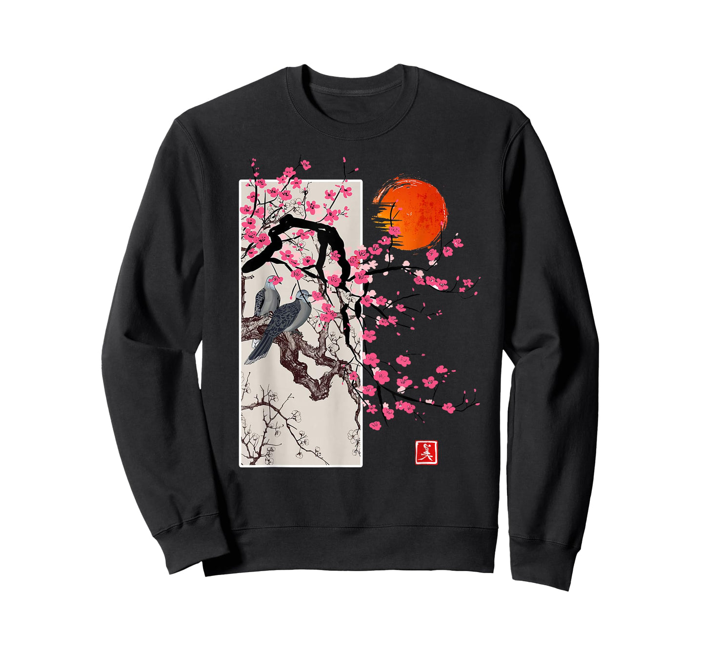 Vintage Sakura Blossom Japanese Cherry Scenery Gift Tee T-Shirt