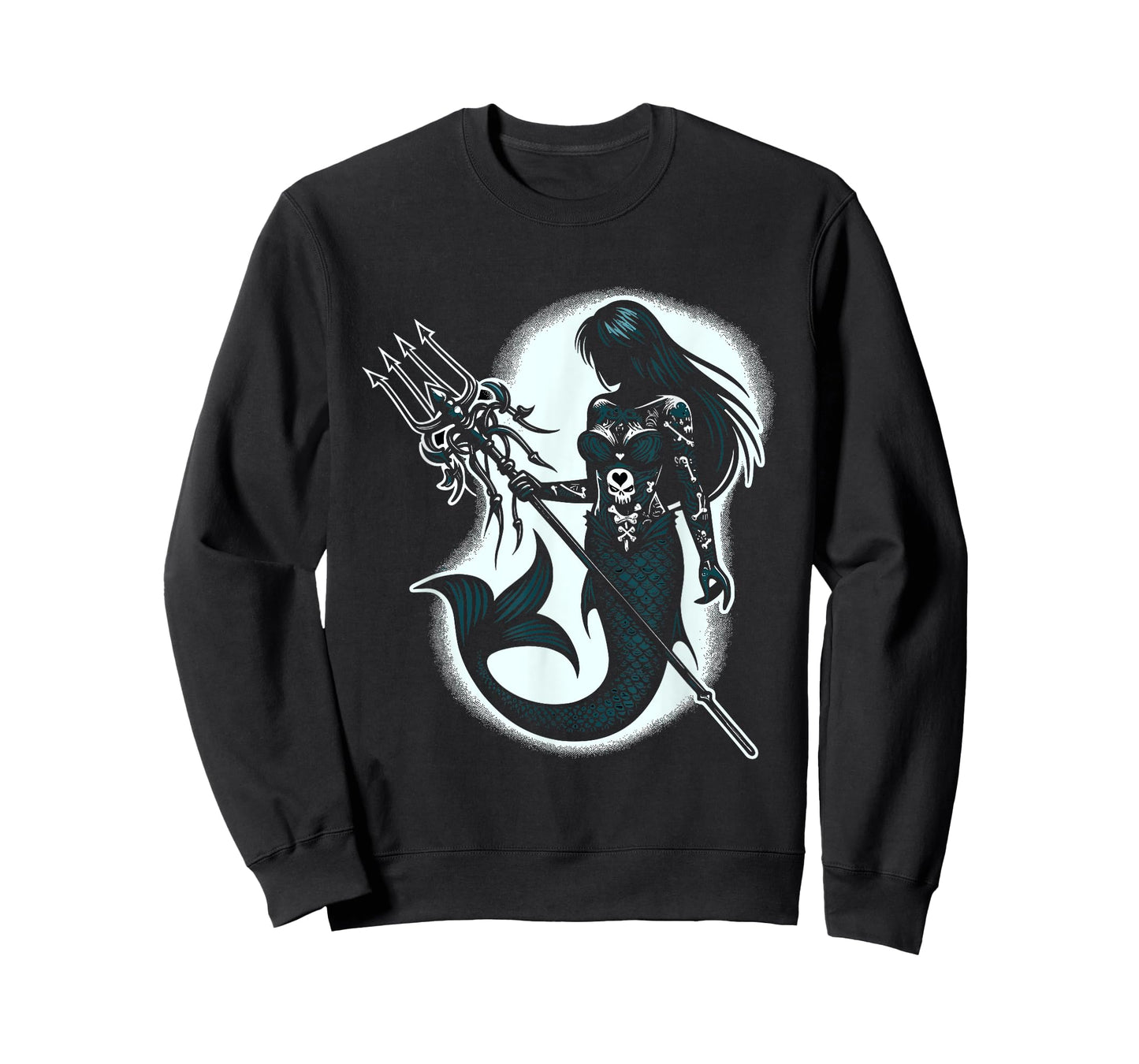 Spooky Sirens Horror Mermaid Creepy Mermaid Haunted Sea T-Shirt