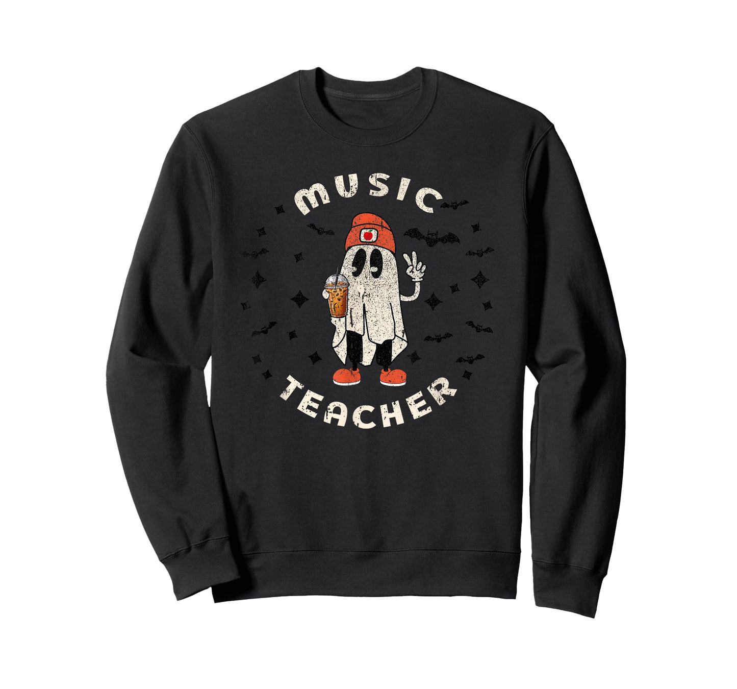 Music Teacher Halloween Piano Educator Women Men Funny Fall T-Shirt