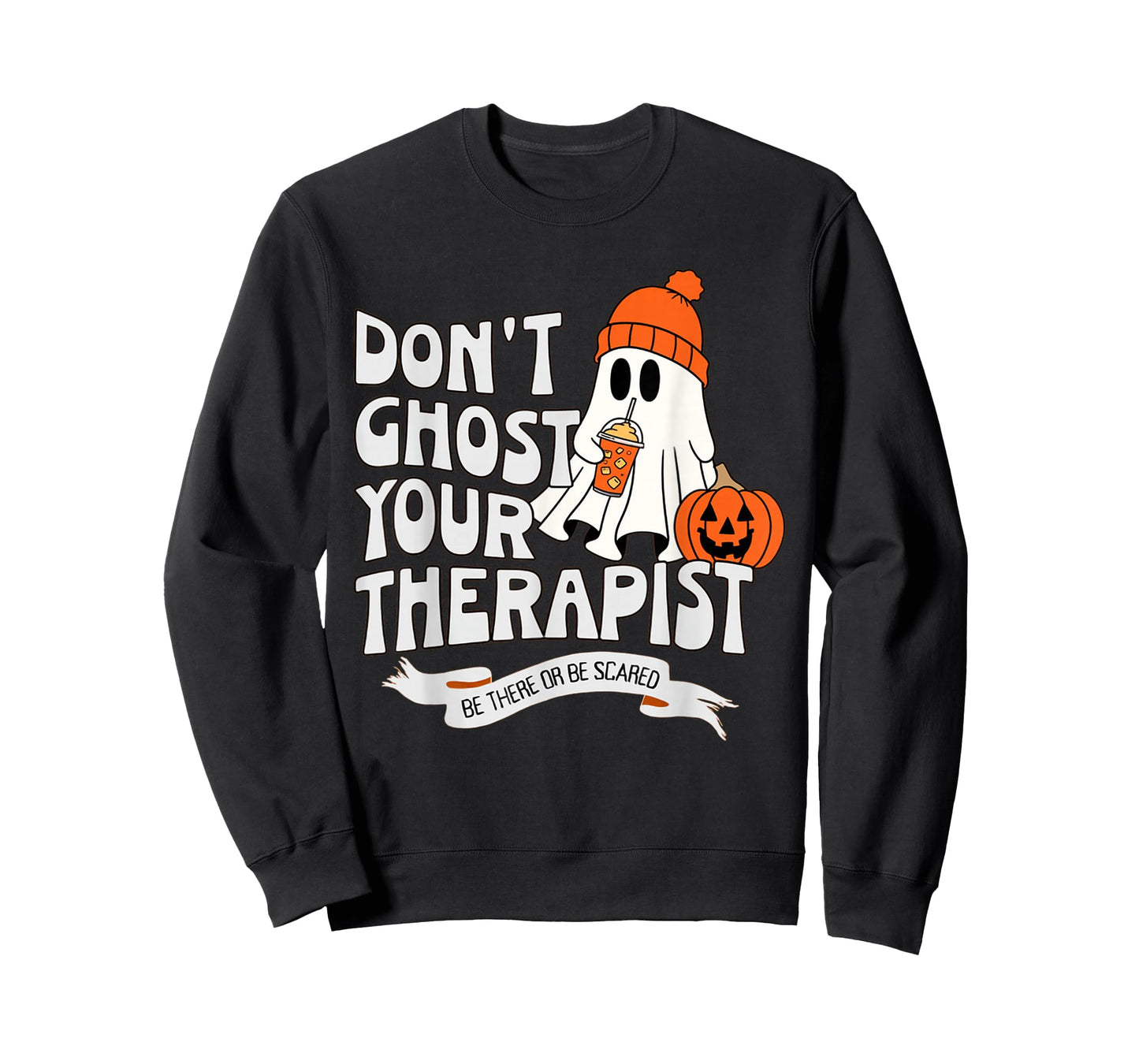 Don't Ghost Your Therapist Halloween Mental Health Advocacy T-Shirt