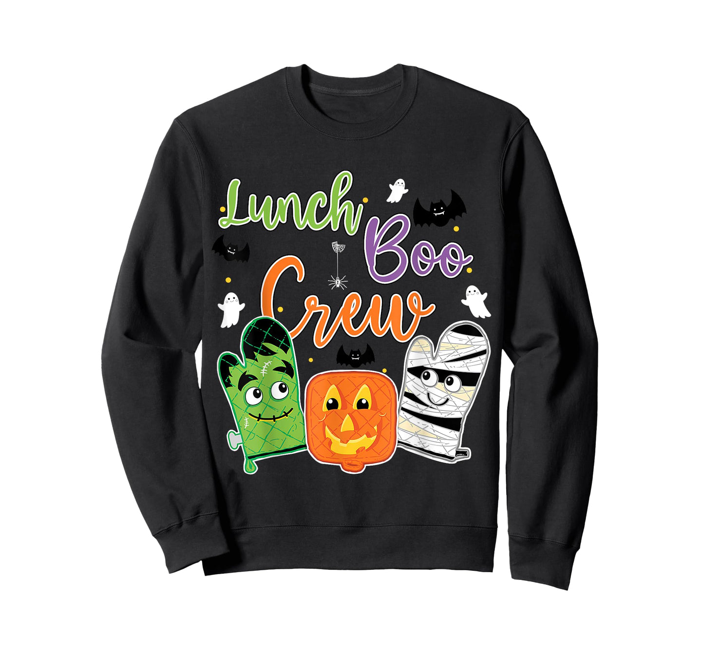 Funny Lunch Lady Boo Crew Halloween School Cafeteria Staff T-Shirt
