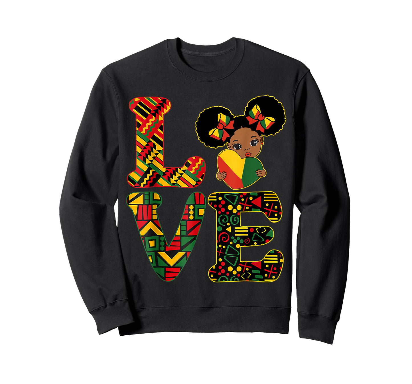 Love Black History Month Strong African Toddler Girls T-Shirt