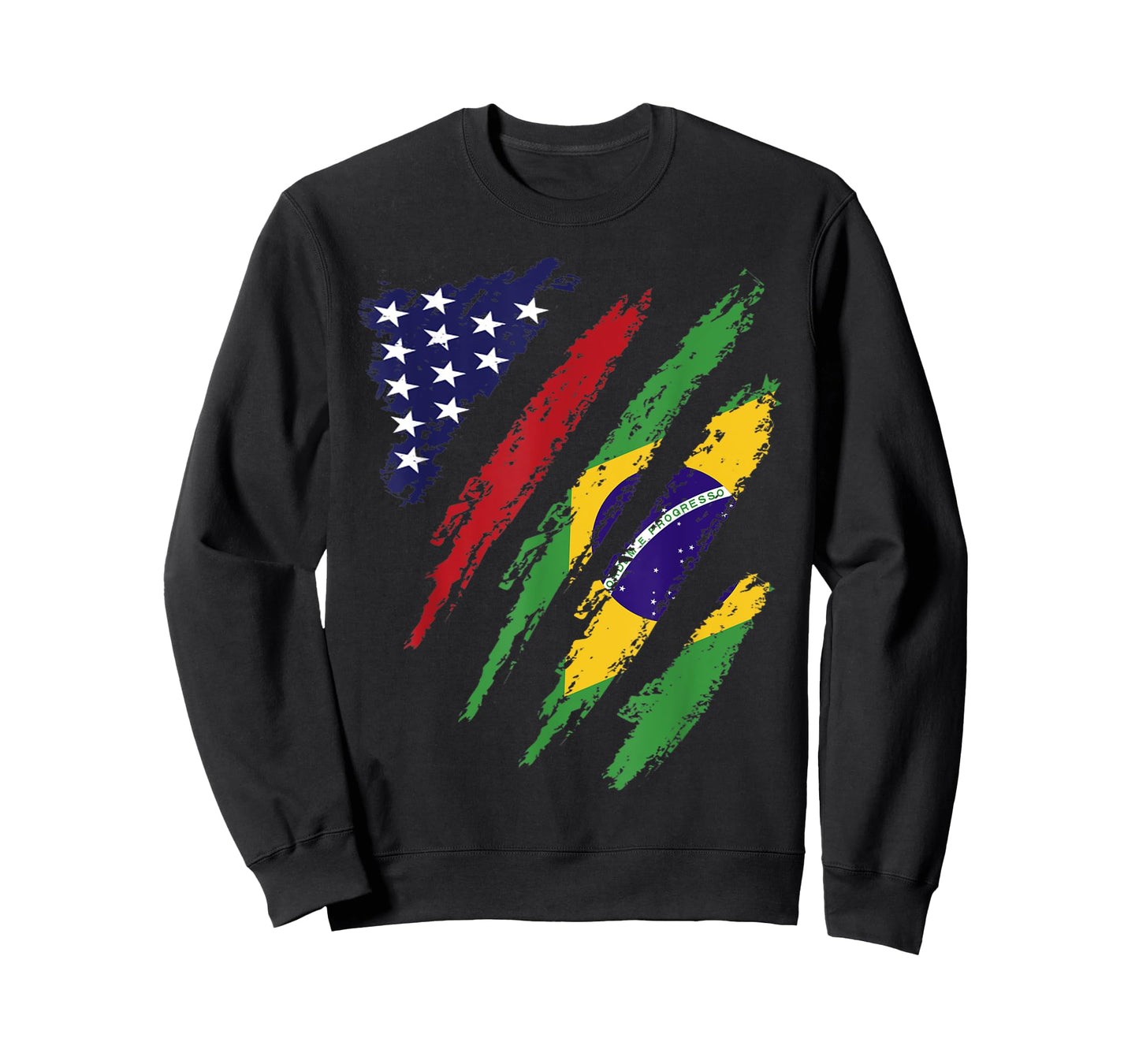 Brazil American Grown Flag USA Patriot Heritage Month T-Shirt