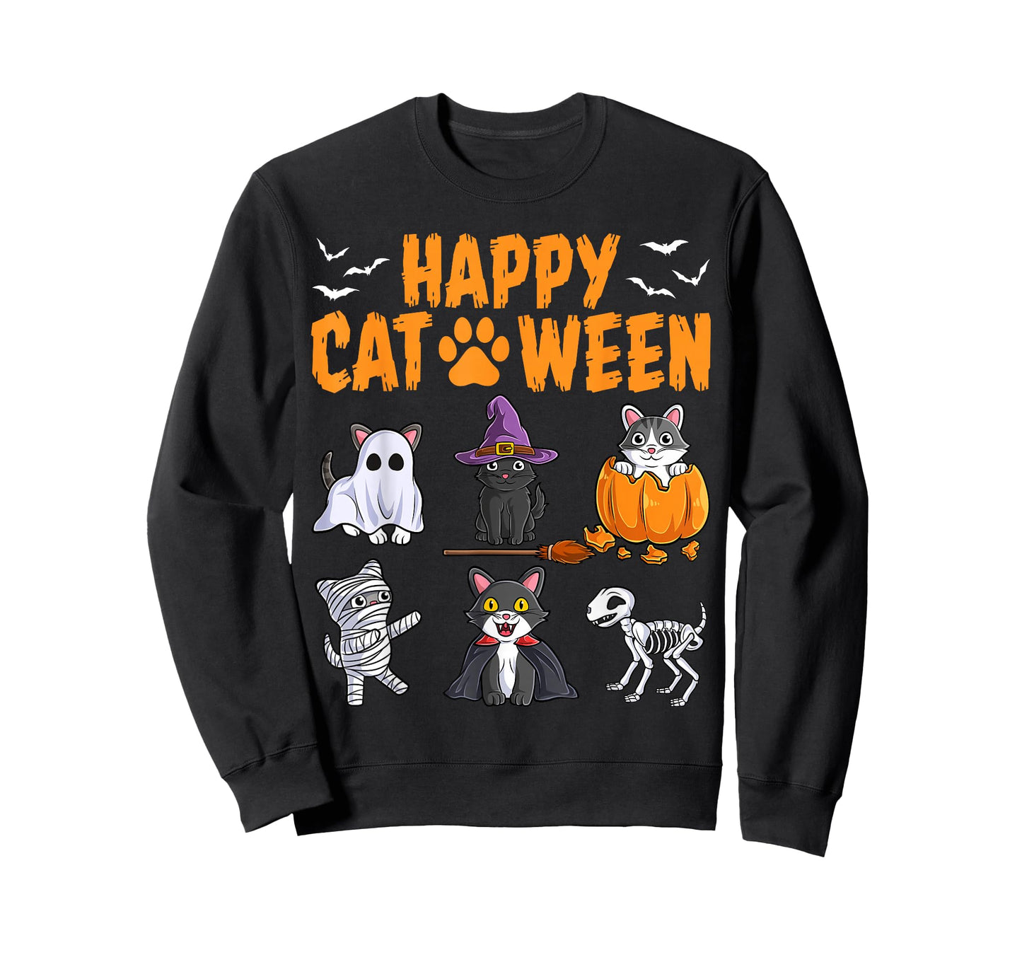 Cats Halloween Spooky Holiday Cute Kitten Cat Halloween T-Shirt