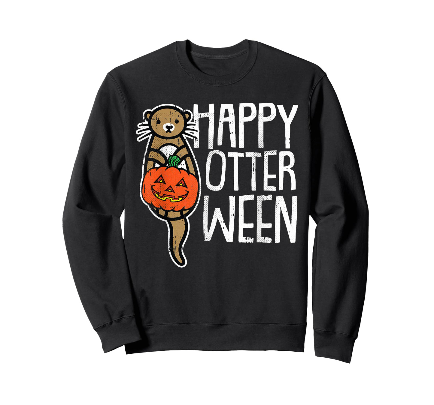 Happy Otter-Ween Lazy Halloween Costume Funny Animal Pun T-Shirt