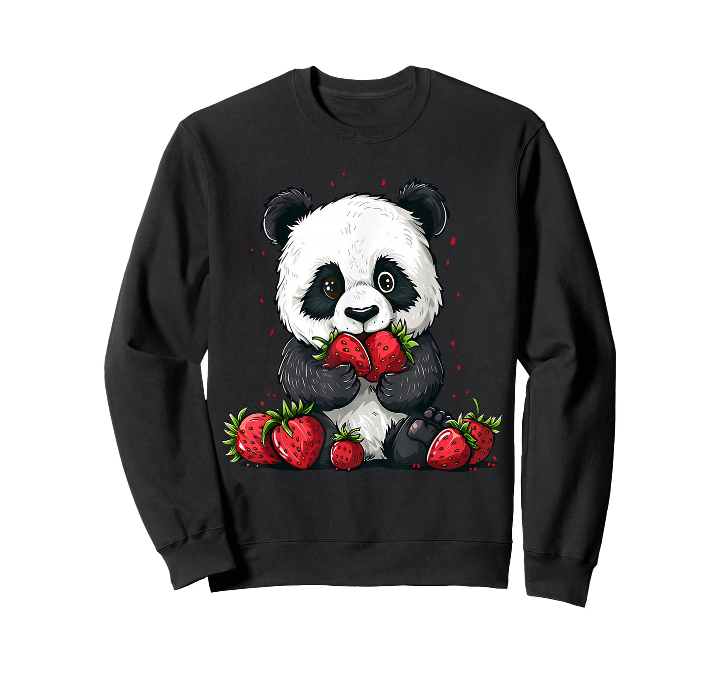 Strawberry Panda Bear Strawberries Cute Panda Bear Artwork T-Shirt
