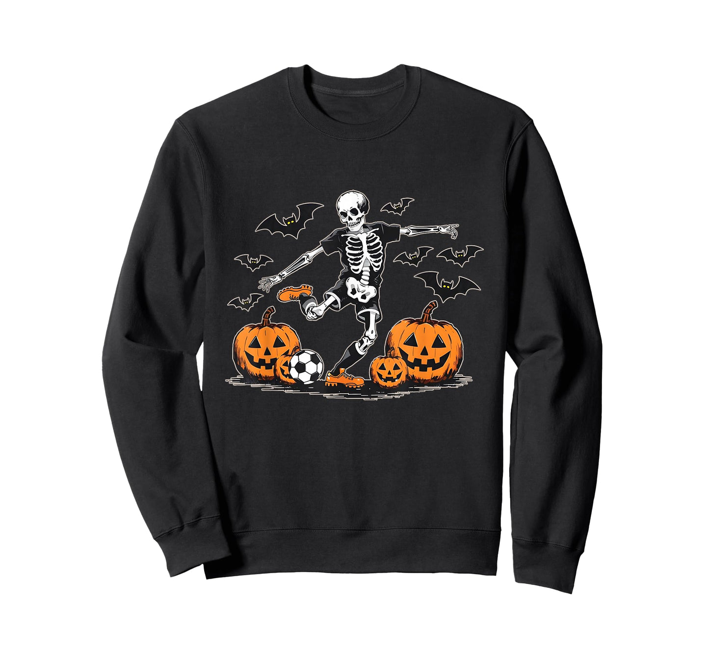 Funny Skeleton Soccer Men Boys Kids Halloween Costume T-Shirt