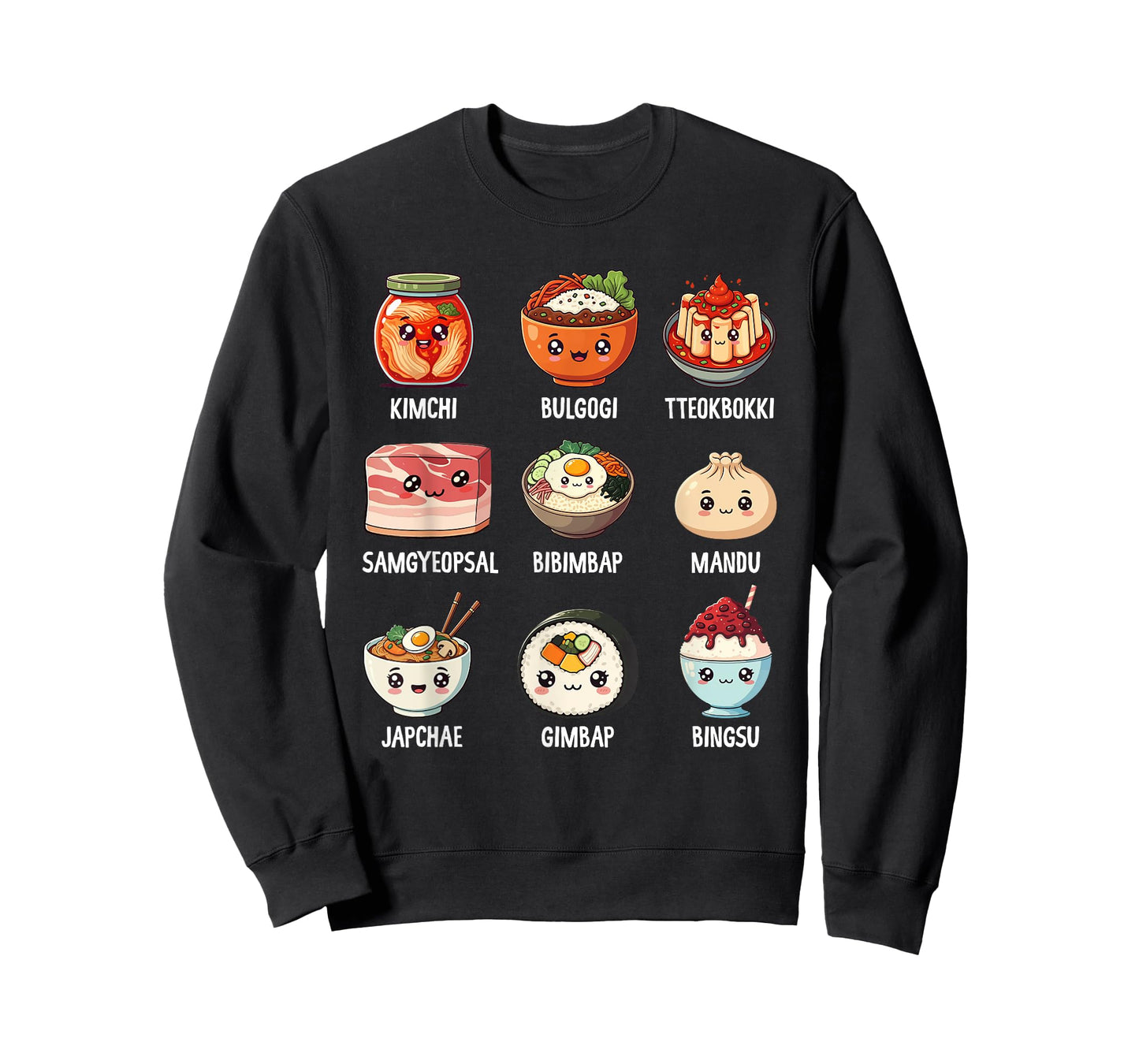 Cute Korean Food Kawaii Design for Food Lovers T-Shirt