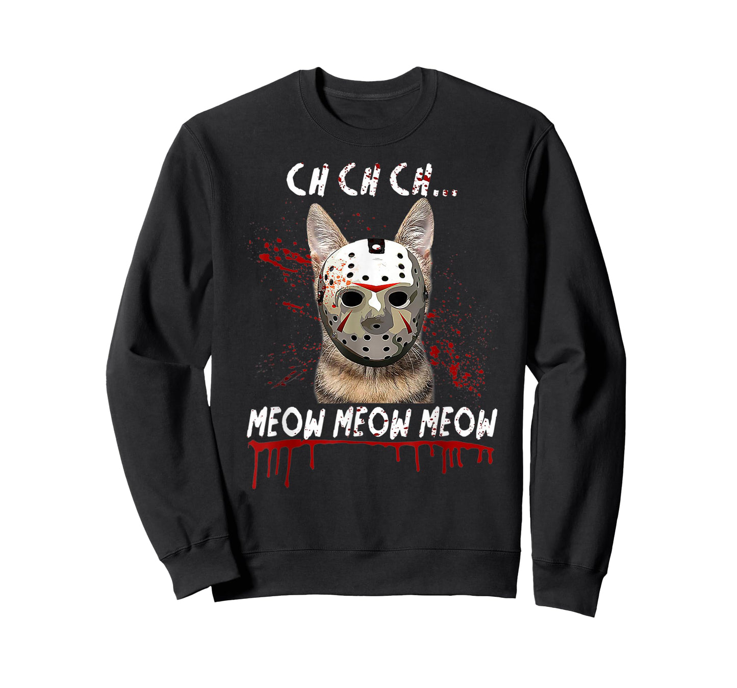 Ch Ch Ch Meow Meow Scary Friday Costume Halloween Cat T-Shirt