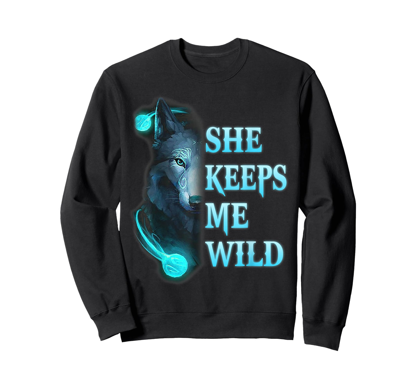 She Keeps me Wild - He keeps me safe Couple Wolves T-Shirt