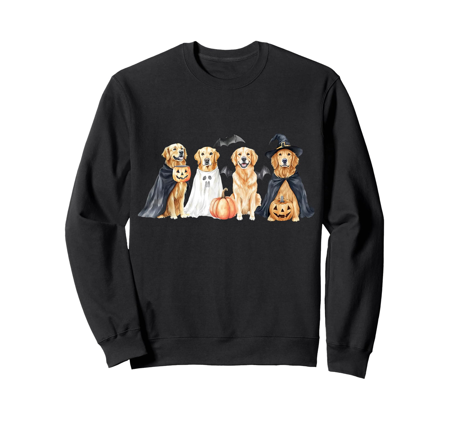 Golden Retriever Dogs Ghost Boo Witch Costume Halloween T-Shirt