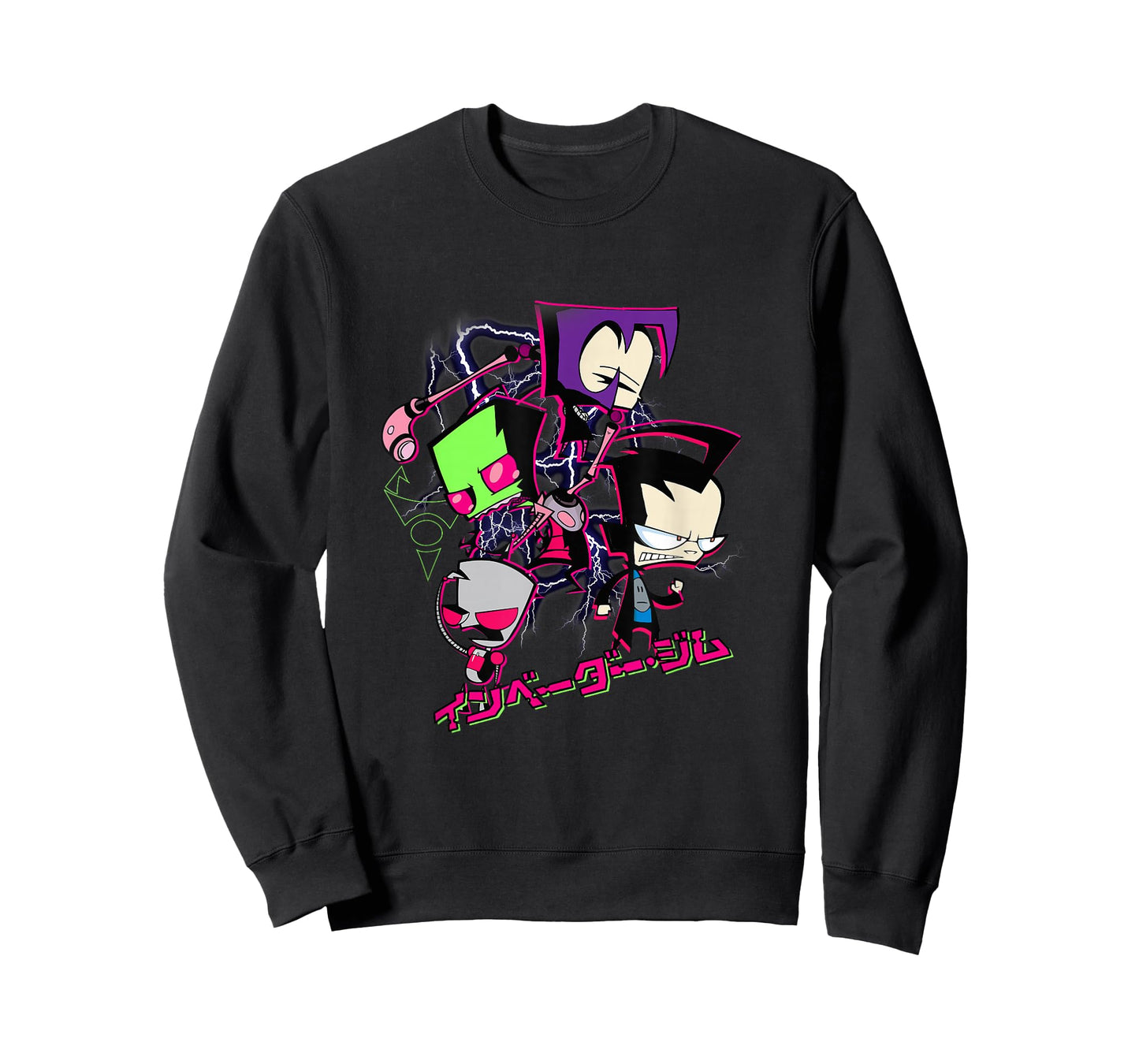 Invader Zim Lightning Storm Anime Characters Collage T-Shirt