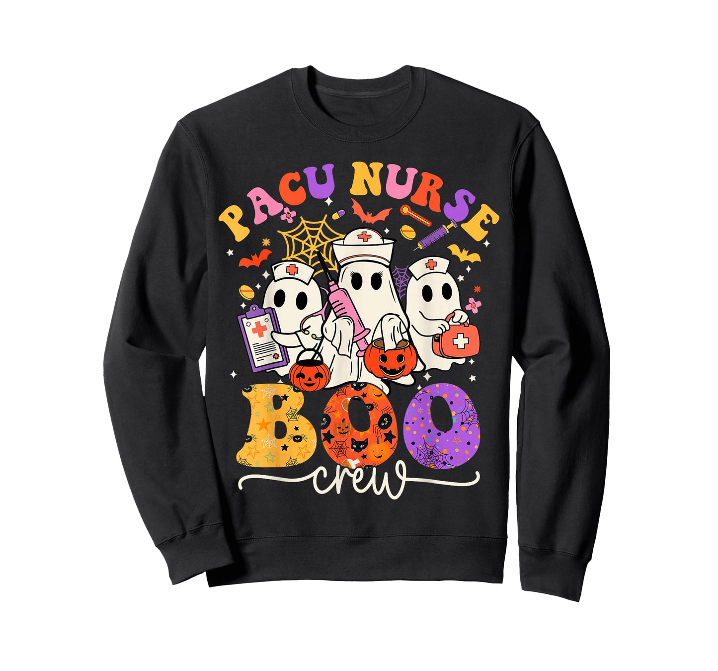 PACU Boo Crew Costume Funny Nurse Ghost Halloween T-Shirt