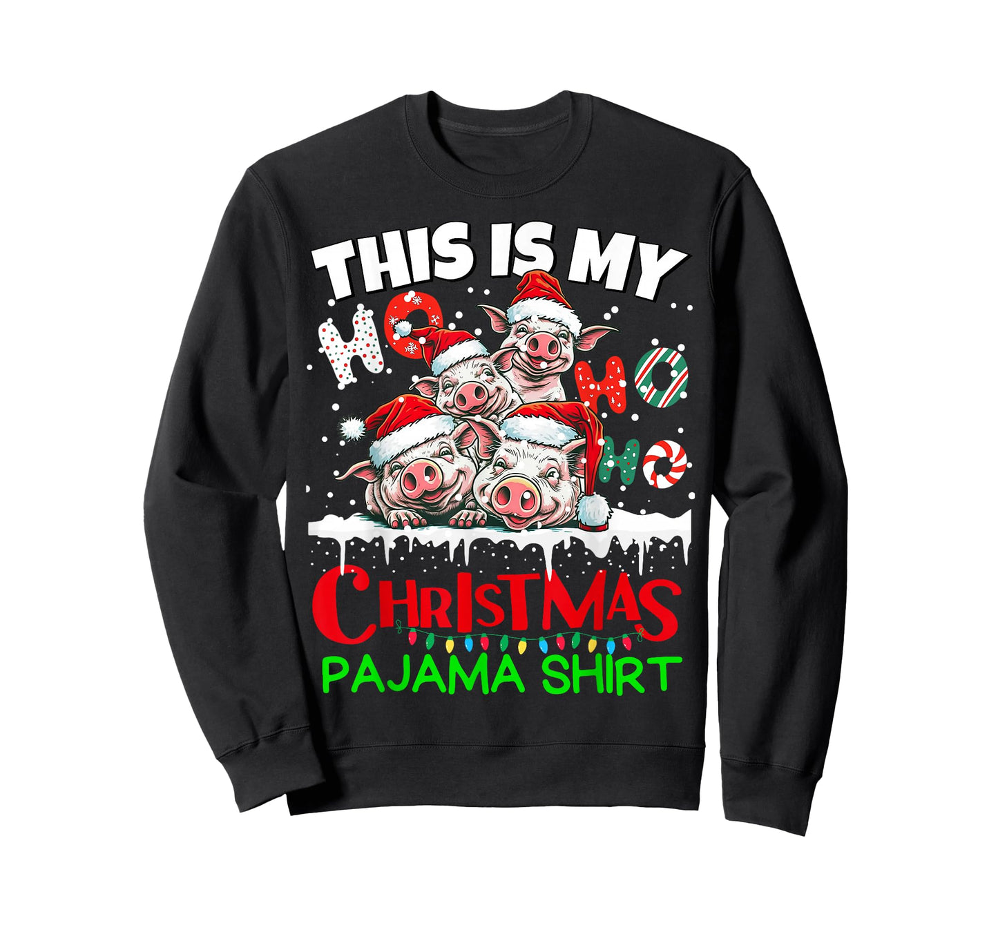 This is my Christmas Pajama shirt Pigs Santa for Kids T-Shirt