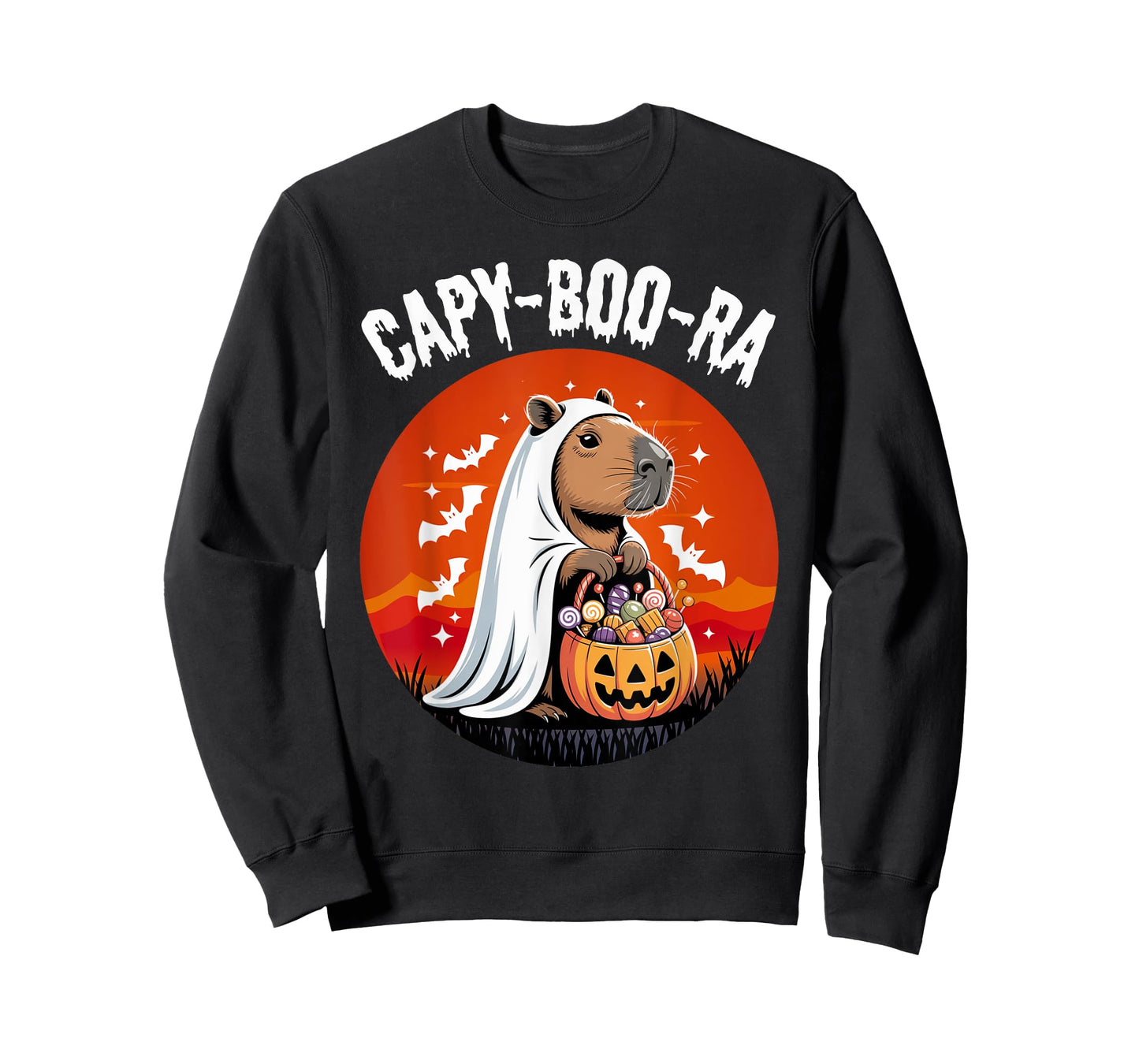 Capy-Boo-ra Ghost Capybara Halloween Costume Candy Gifts T-Shirt