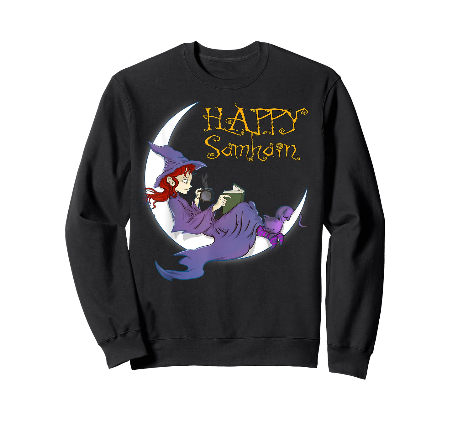 Halloween Samhain Witches, books, coffee and cats gift shirt