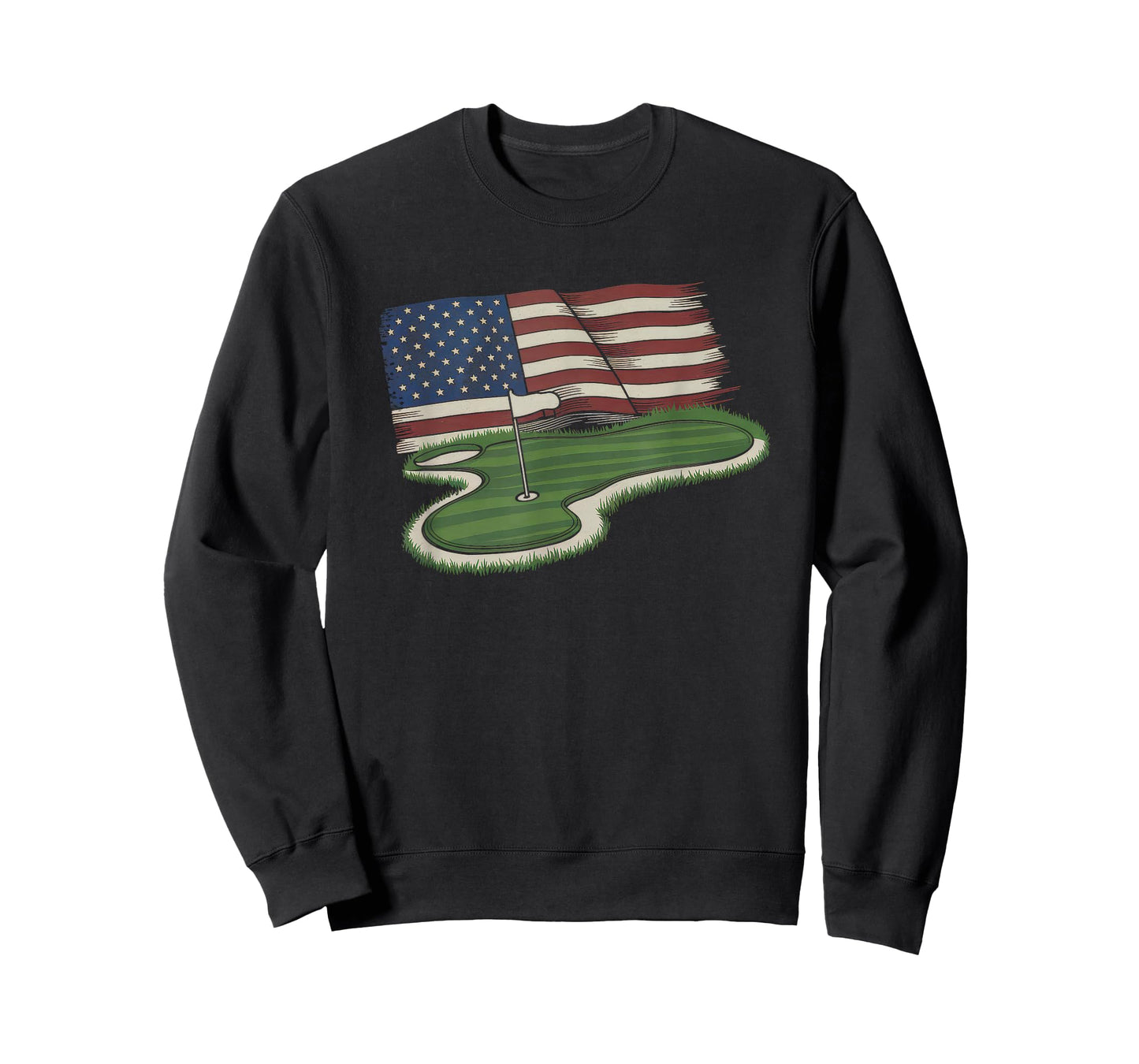 American Flag Golf Tshirt Men Women Golf Club Golfer Golfing T-Shirt