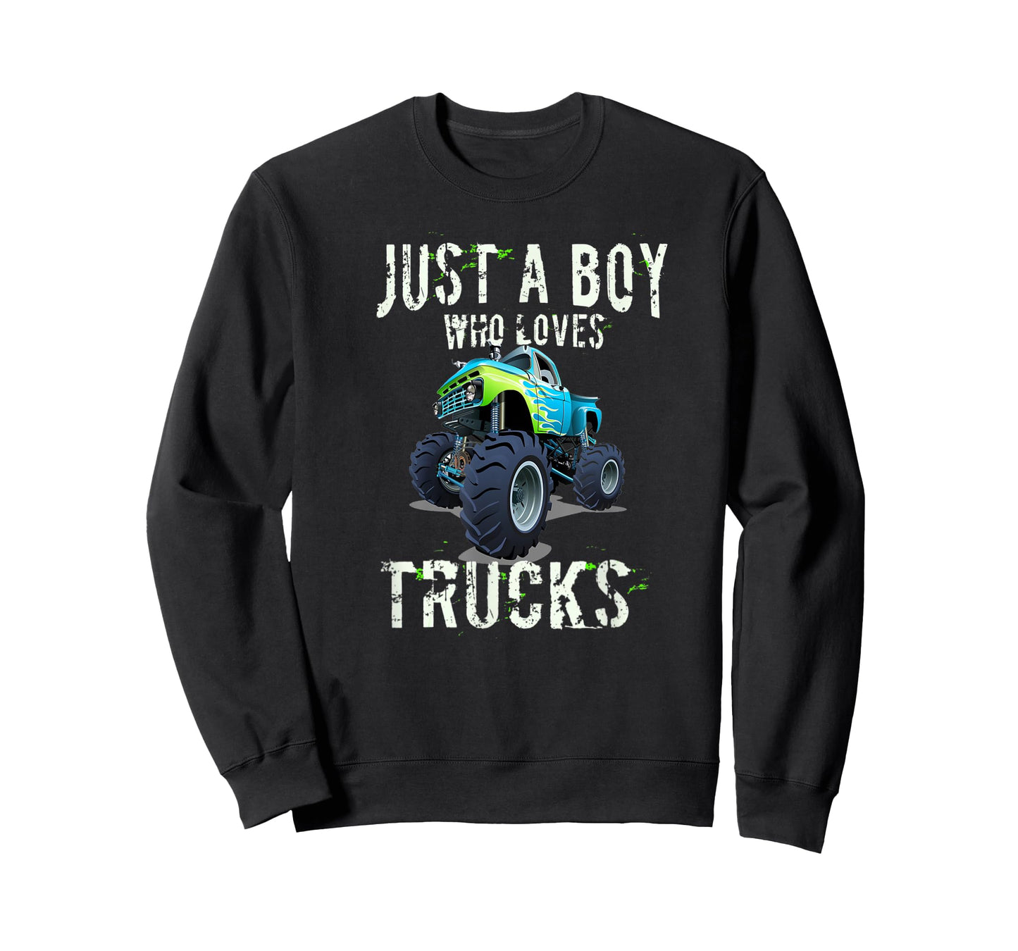 Kids Monster Truck T Shirt Gift Just a Boy Who Loves Trucks