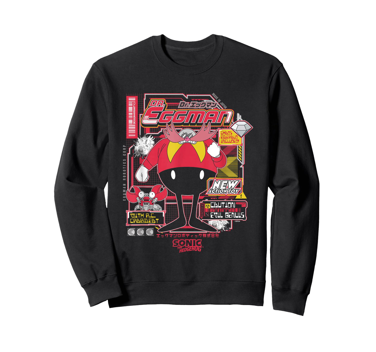 Sonic The Hedgehog Dr. Eggman Vintage Kanji Poster T-Shirt