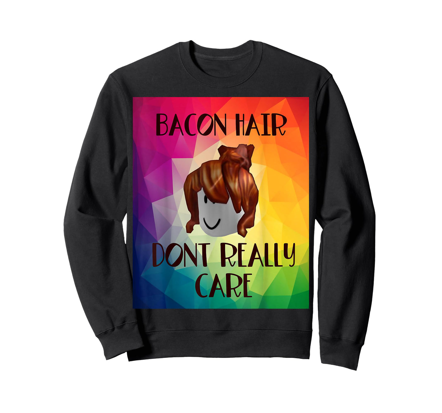 Funny bacon hair don’t really care design for girl gamers T-Shirt