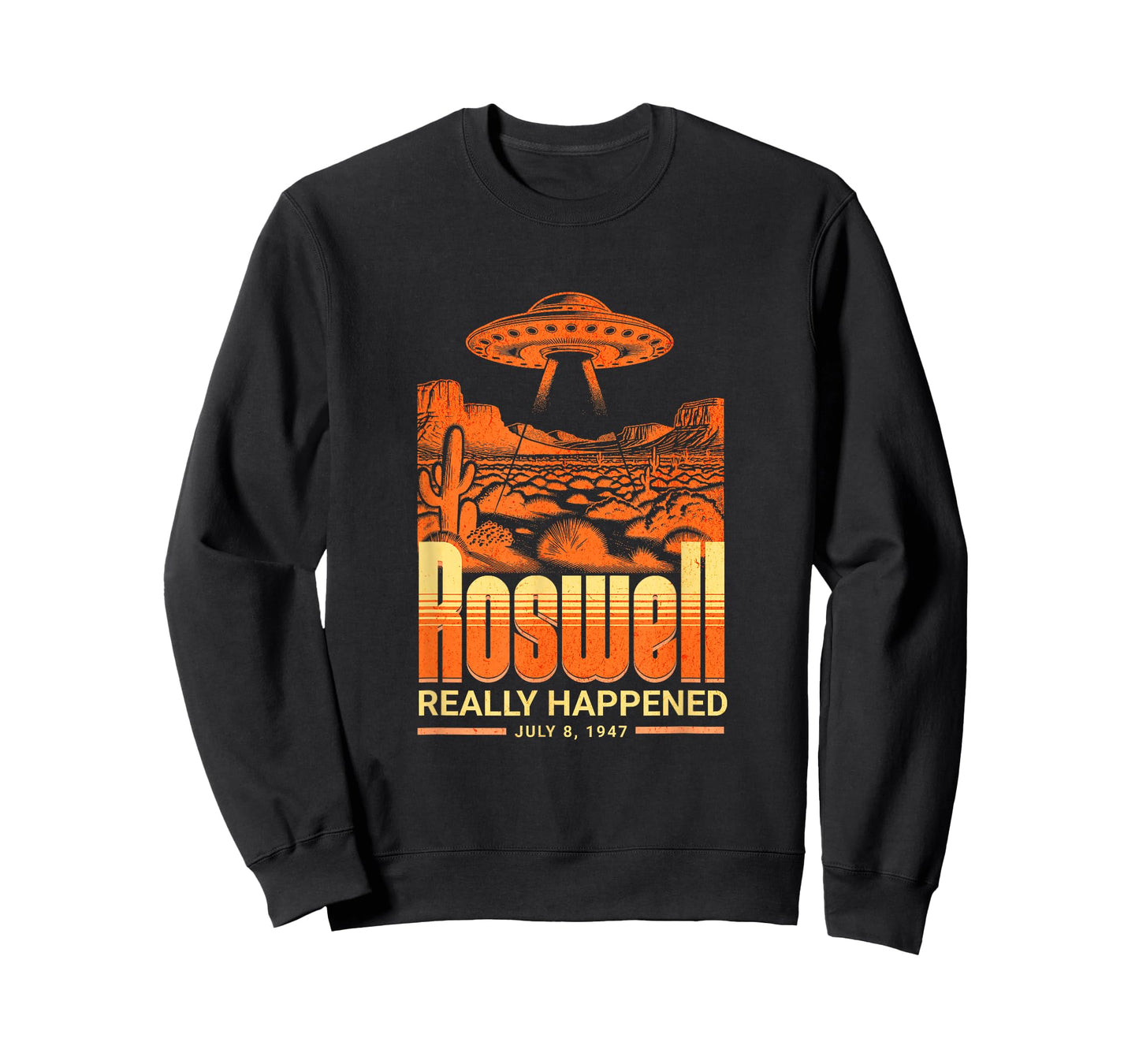 Roswell Really Happened July 8 1947 Funny Alien UFO T-Shirt