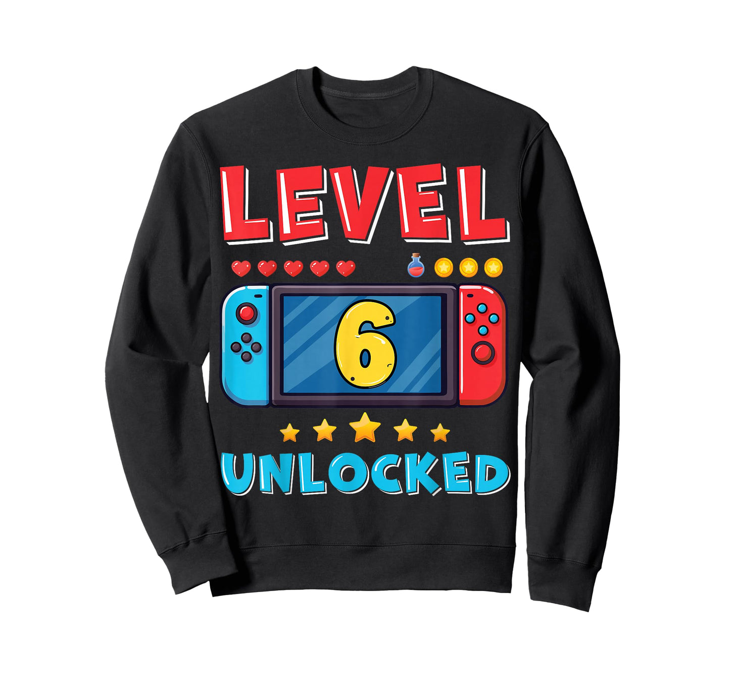 6 Year Old Bday Decorations Son Gamer Boy 6yr 6th Birthday T-Shirt