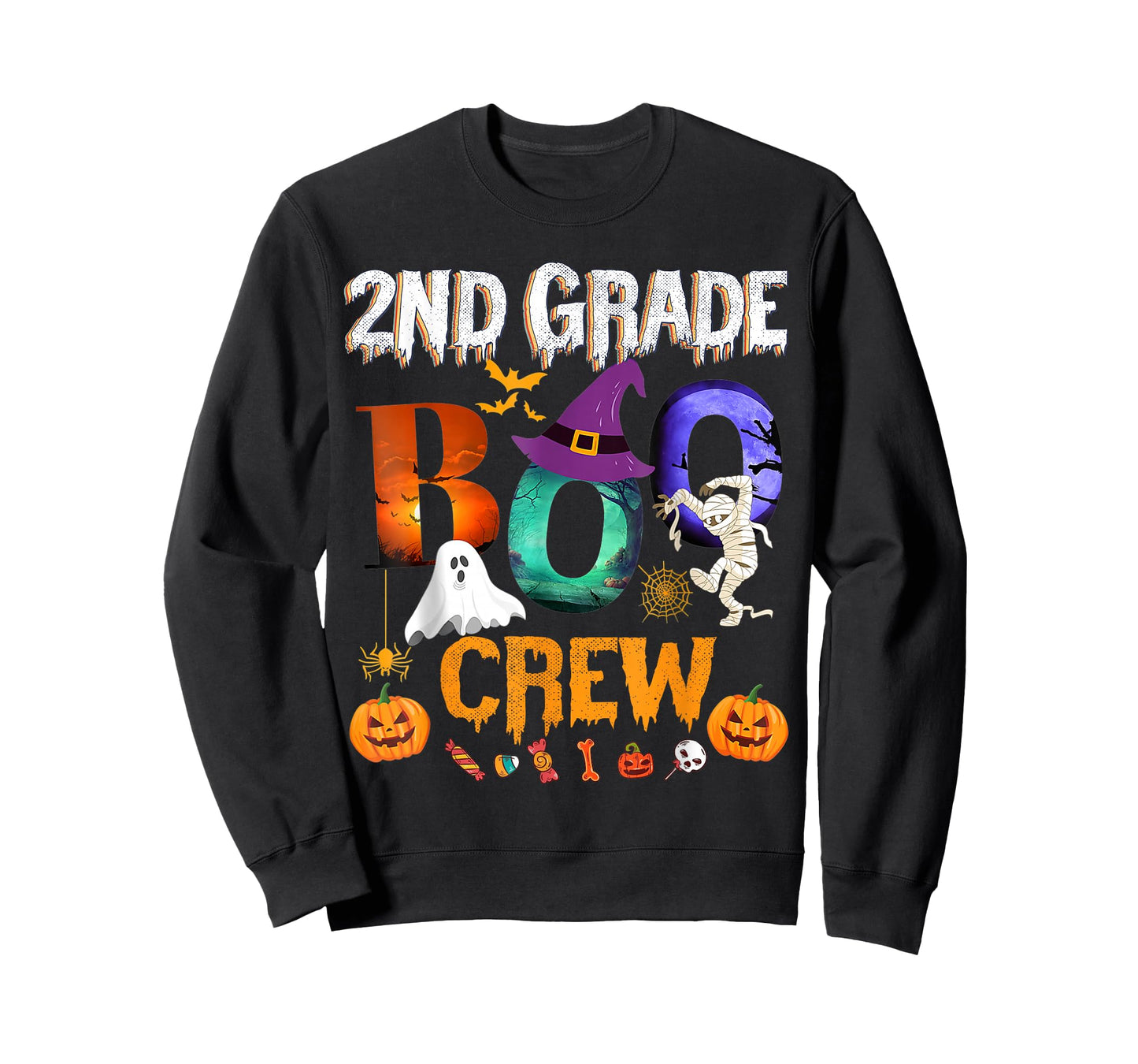 2nd Grade Boo Crew Teacher Student Funny Halloween Costume T-Shirt