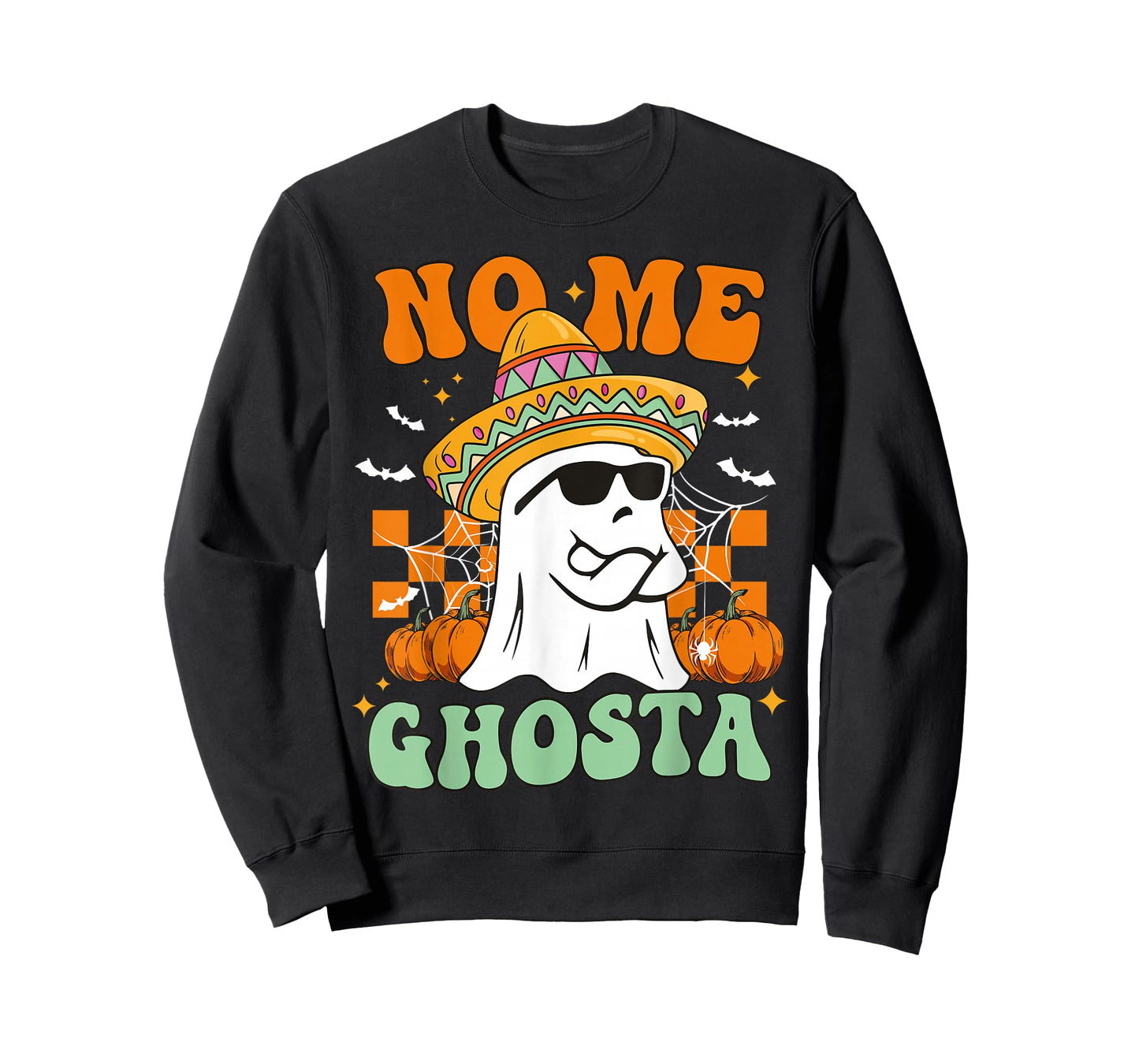 No Me Ghosta Funny Mexican Halloween Ghost Sombrero T-Shirt
