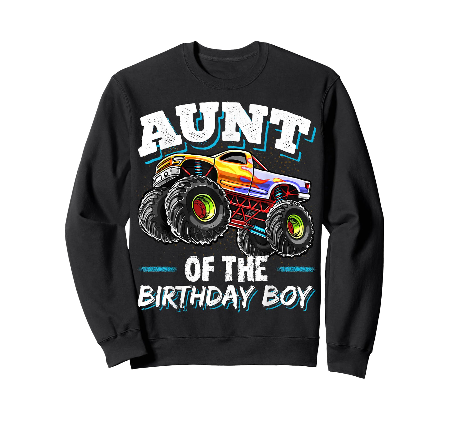 Aunt of the Birthday Boy Monster Truck Birthday Party T-Shirt