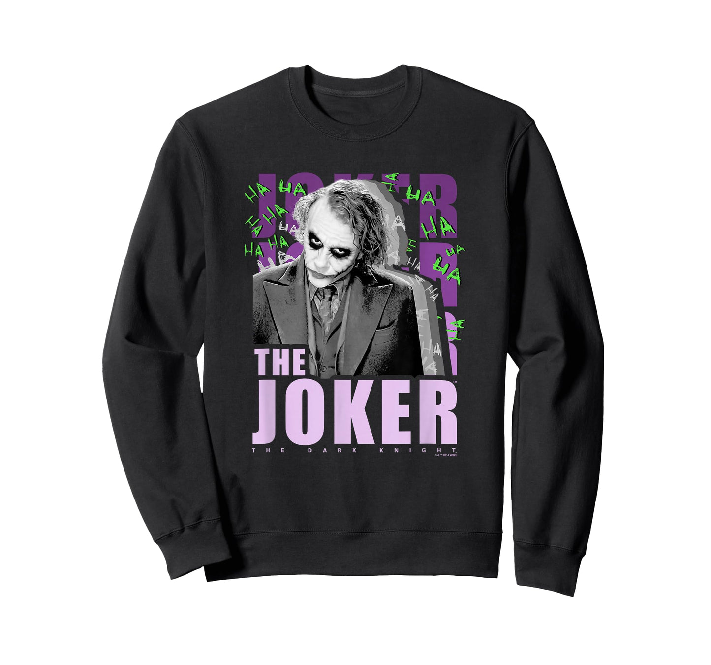The Dark Knight The Joker Purple Ha Ha Distressed Poster T-Shirt