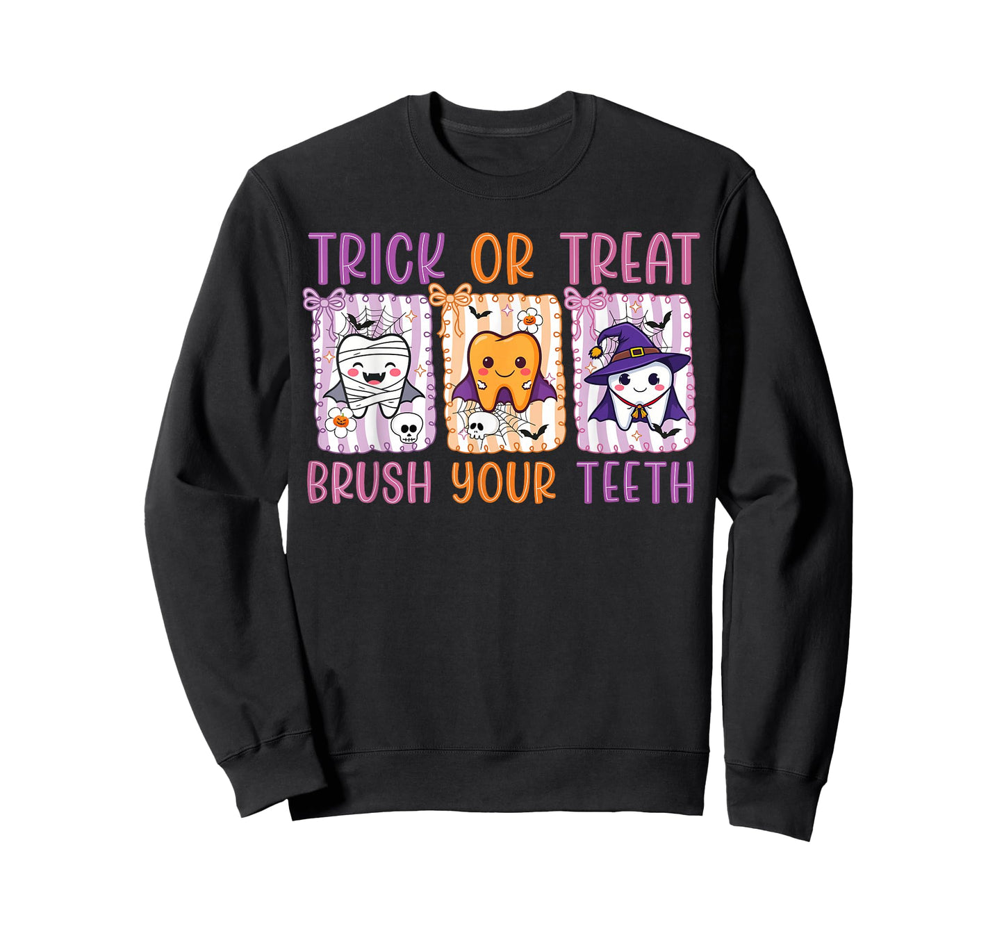 Trick Or Treat Brush Your Teeth Dental Hygienist Halloween T-Shirt