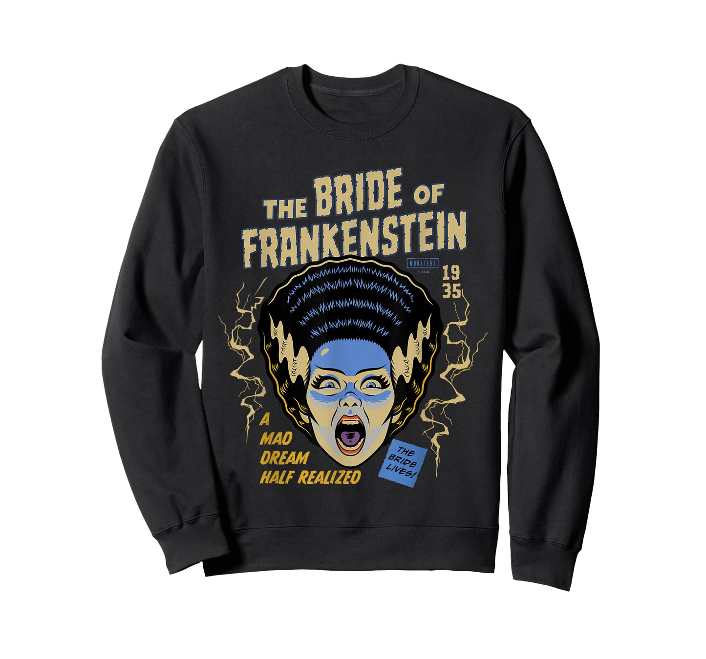 Universal Monsters Bride Vintage Halloween Mask T-Shirt