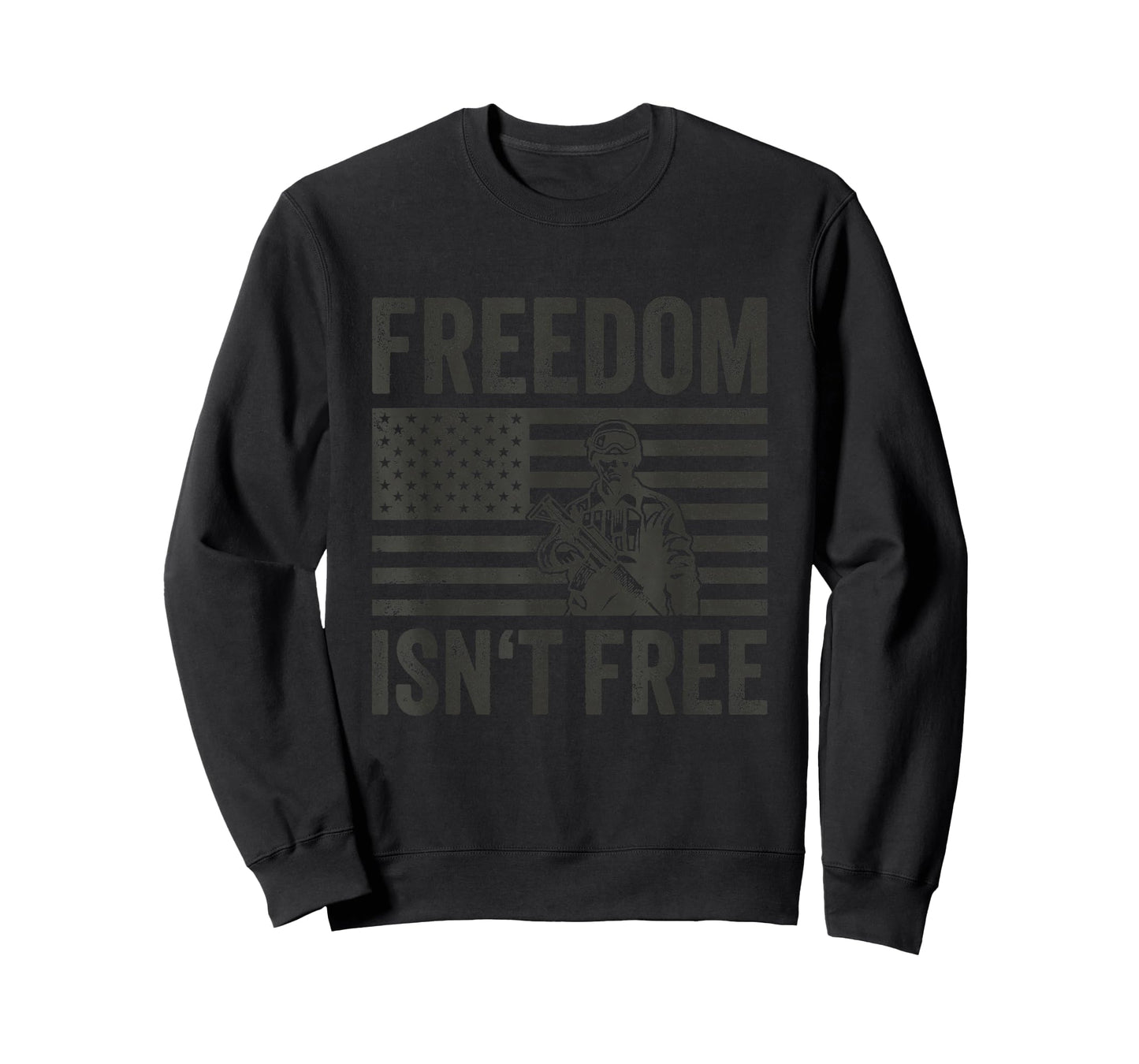 Freedom Isn't Free Proud Soldier US Flag Military Veteran T-Shirt