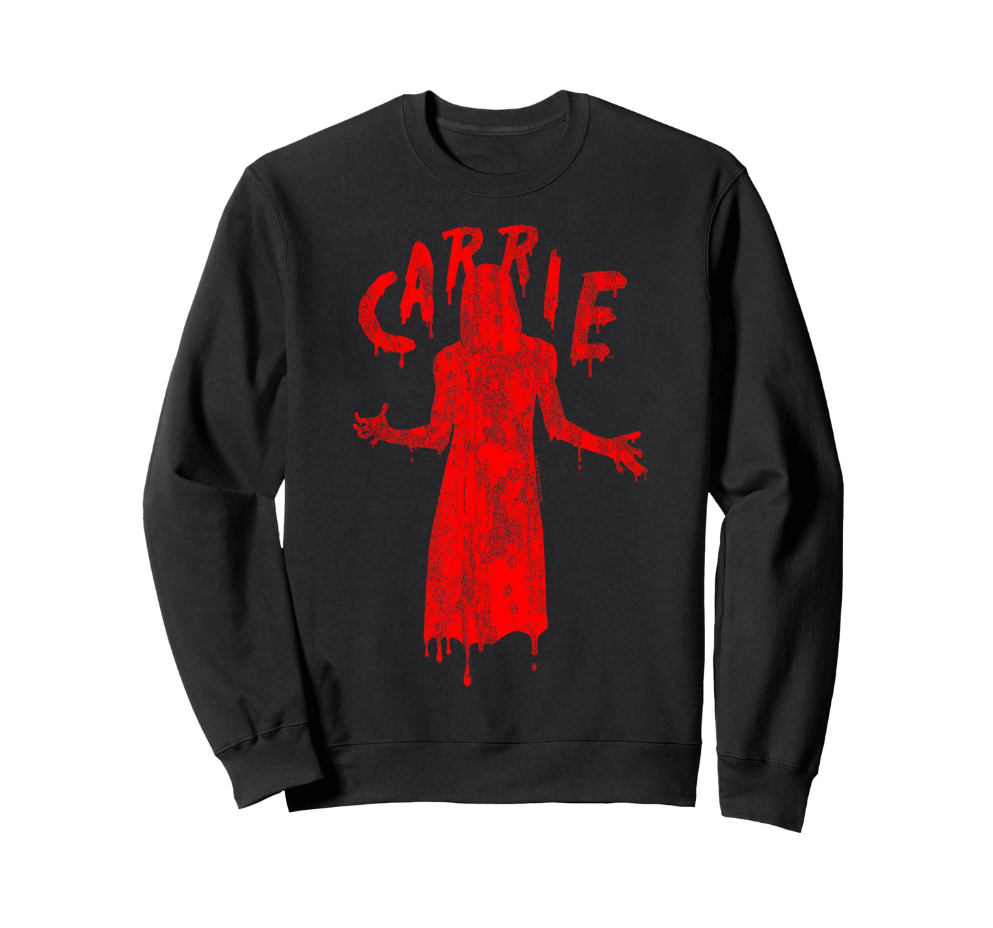 Carrie Official Movie T-Shirt - Black, Unisex-Adults, Short Sleeve, Small, Crew Neck, Modern, Neon Japanese Design