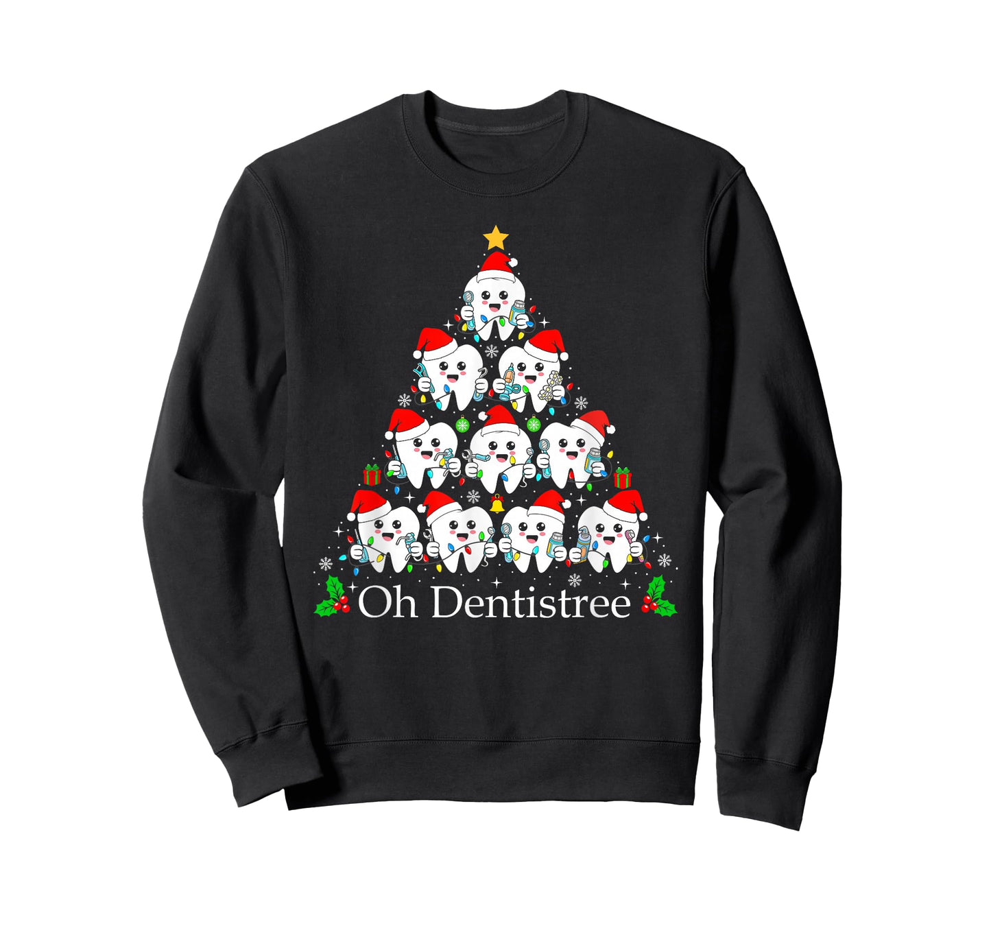 Tooth Christmas Dentist Tree Dental Assistant Oh Dentistree T-Shirt