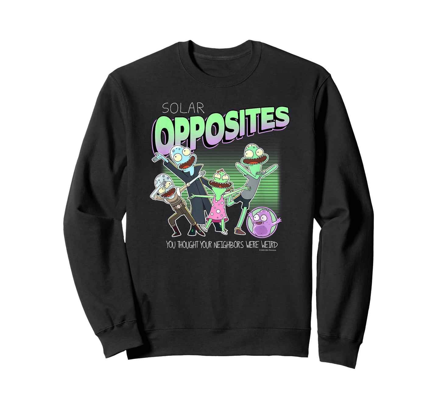 Solar Opposites Character Group Weird Neighbors Cartoon T-Shirt