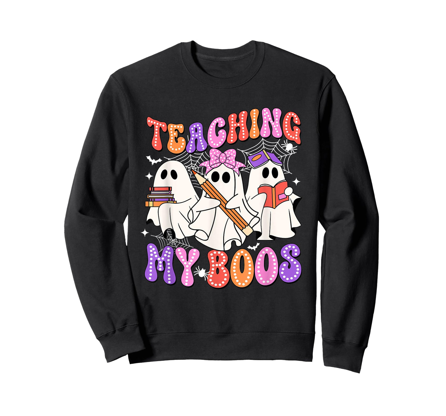 Teaching My Boos Bow Ghost Reading Books Teacher Halloween T-Shirt