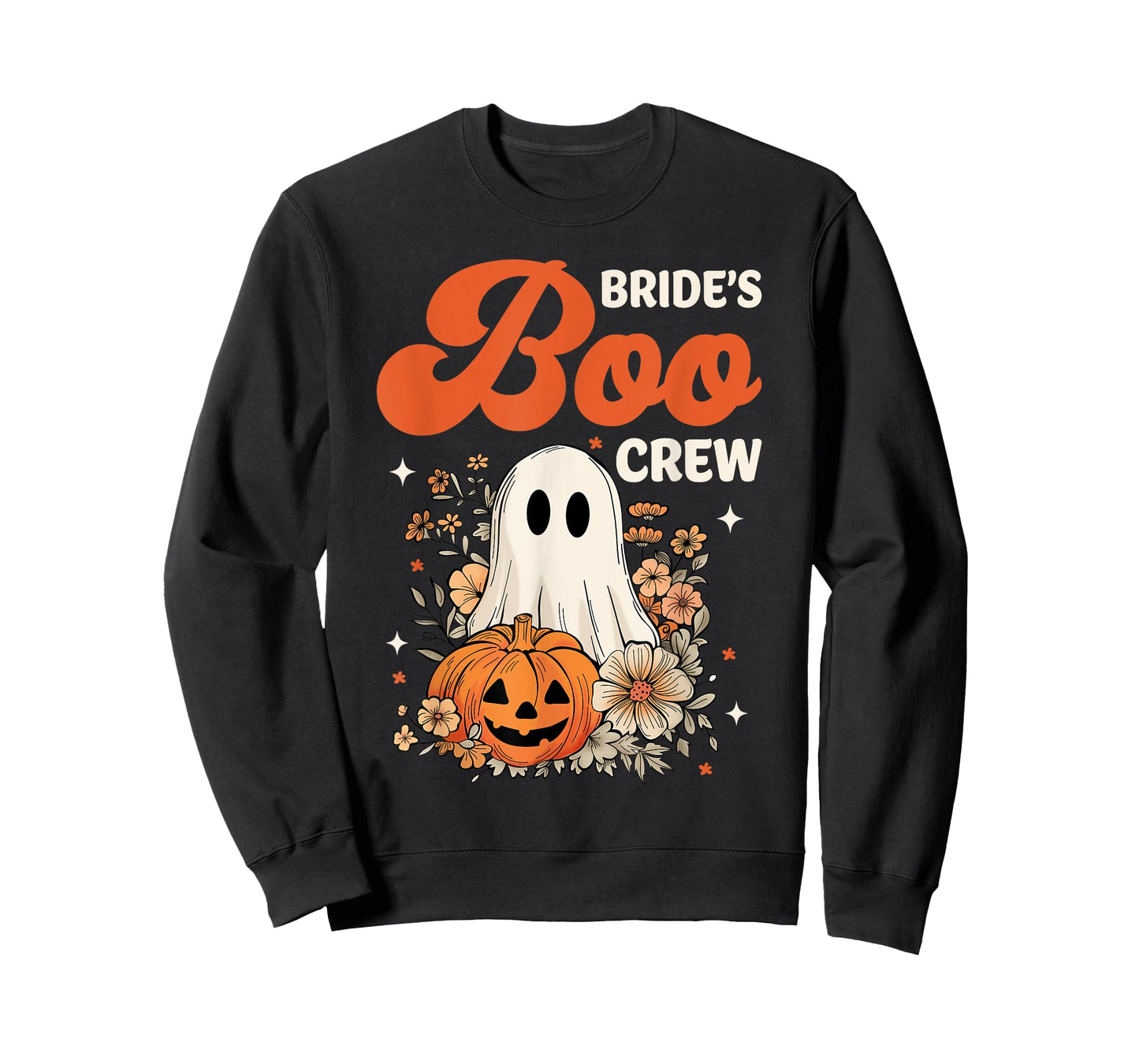 Bride's Boo Crew Wildflower Ghost Halloween Bachelorette T-Shirt