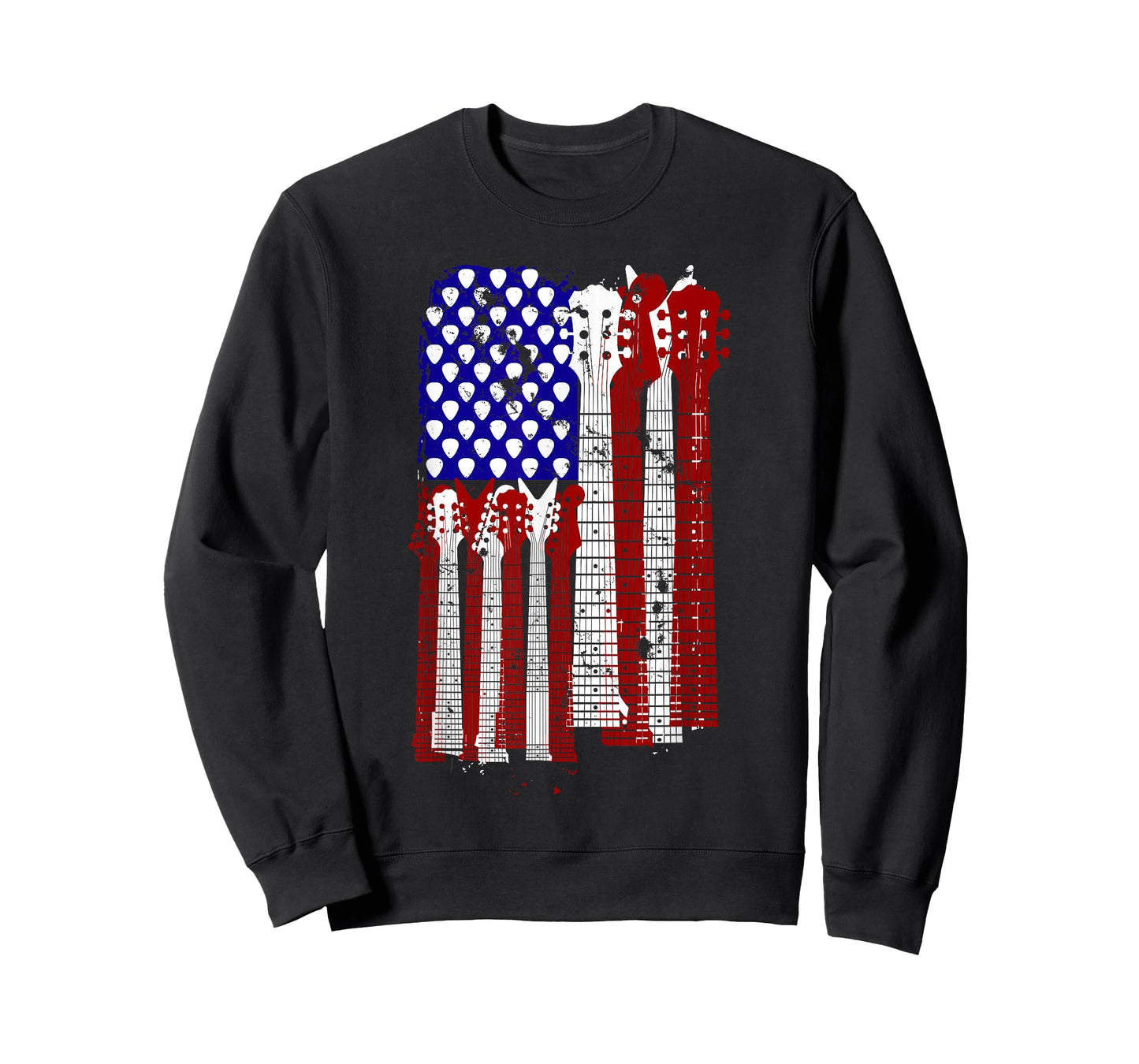 Guitar Plectrum | American Flag Band Gift T-Shirt