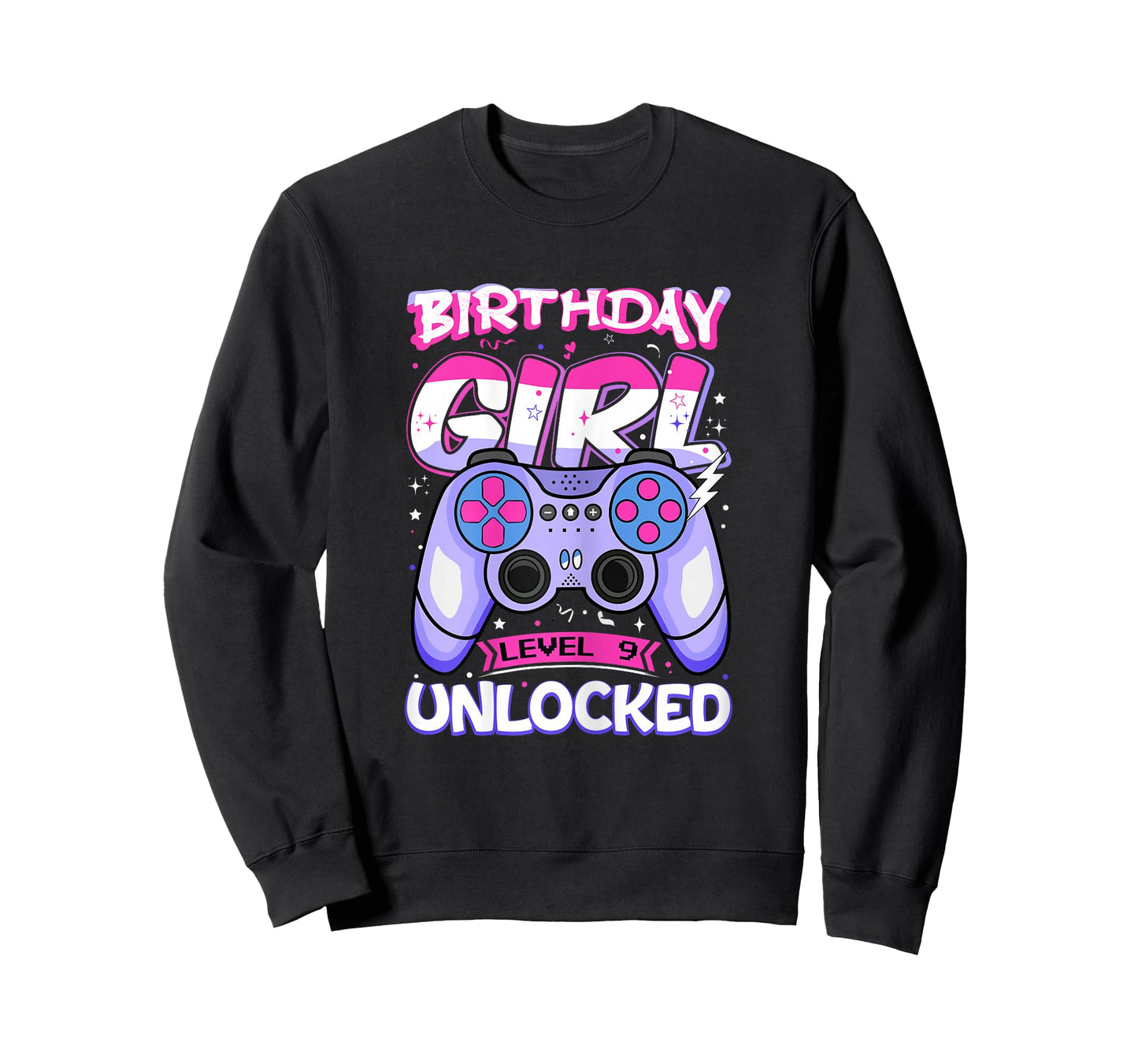 9 Year Old Girl Gamer Level Unlocked 9th Birthday Kids T-Shirt