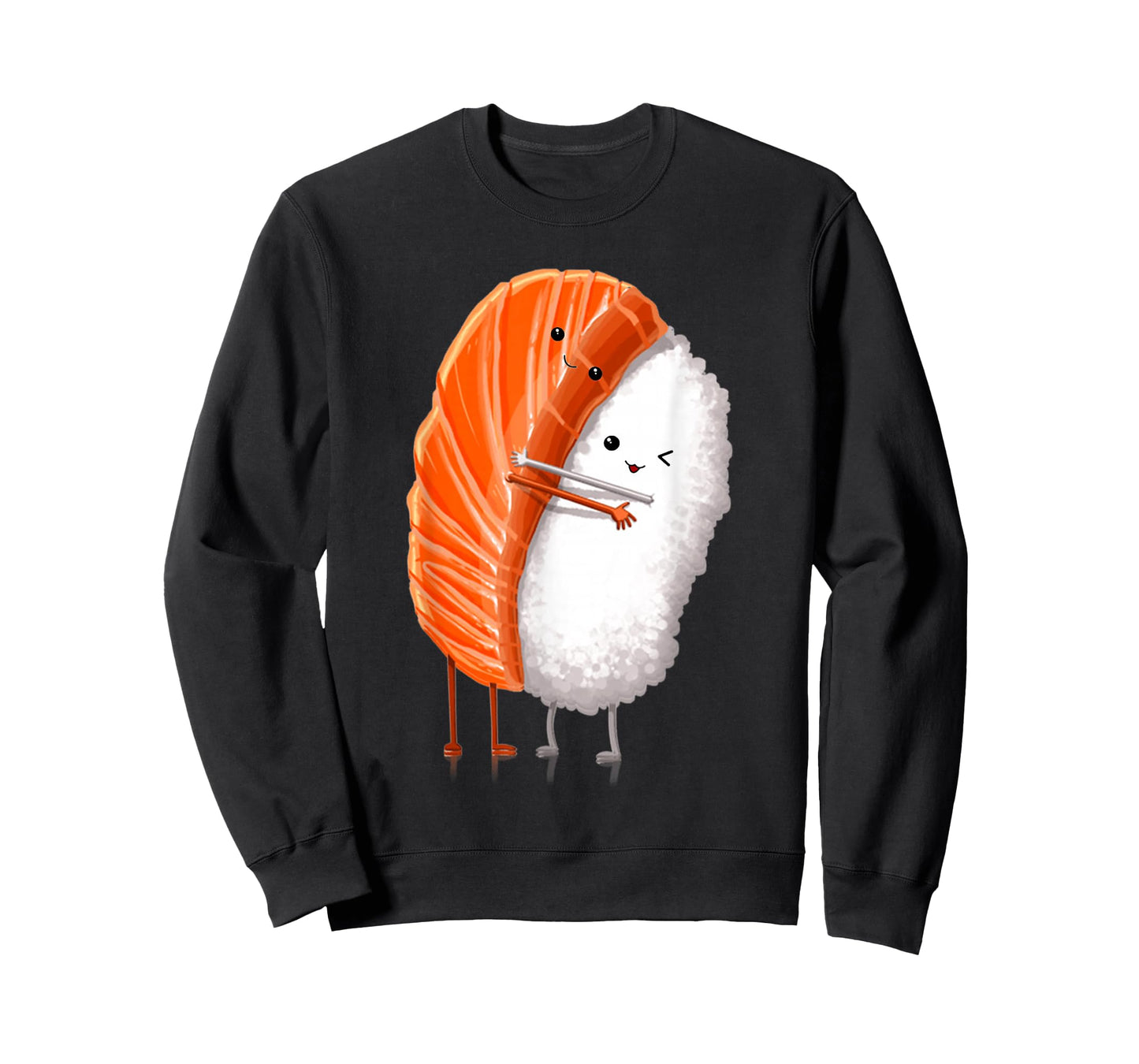 Funny Sushi Hugging Salmon Cute Japanese Sushi Kawaii Food T-Shirt