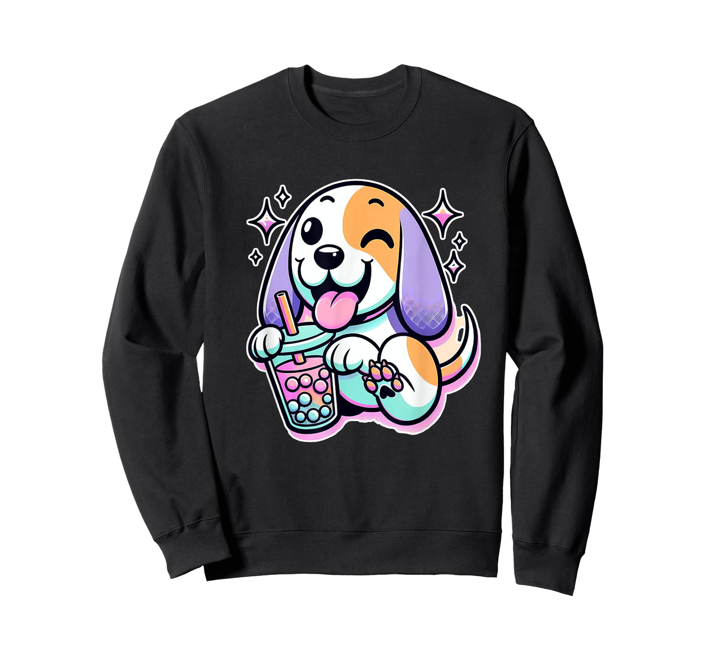 Pastel Goth Treeing Walker Coonhound Dog Bubble Tea T-Shirt for Men Women Kids