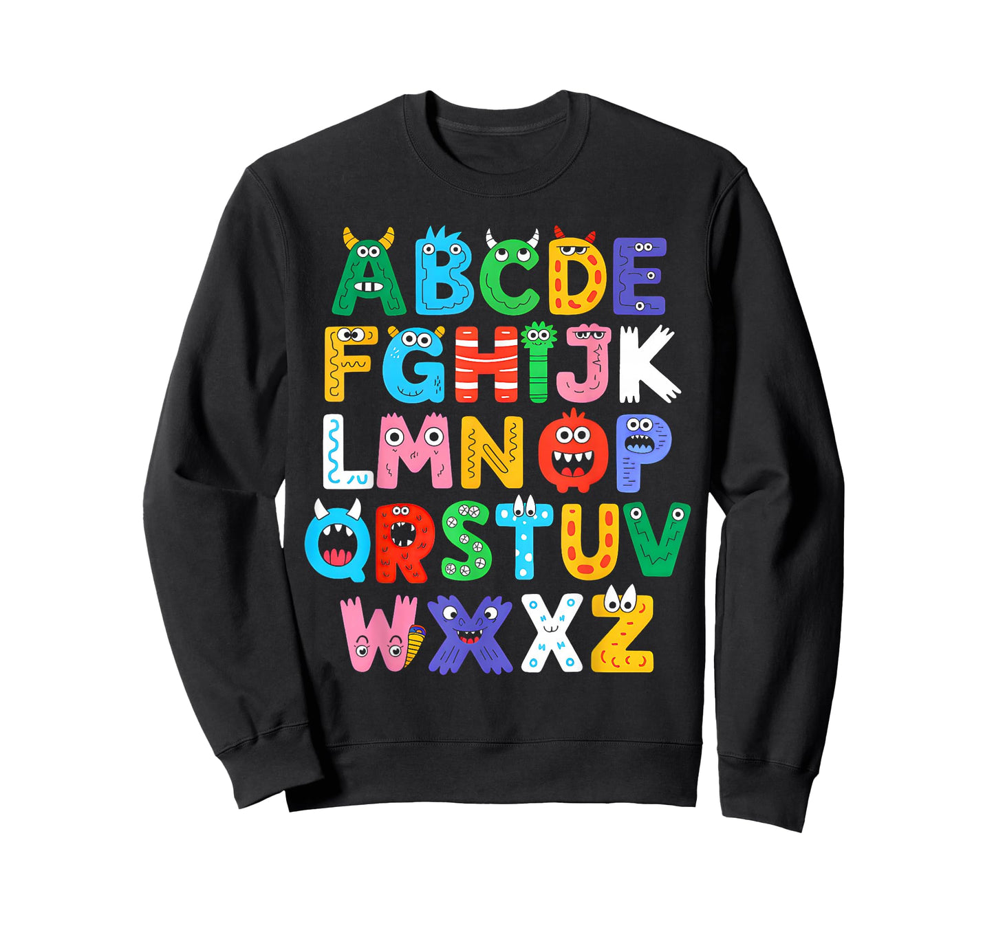 Monster ABC Cute Alphabet Halloween Teacher Costume Kids T-Shirt