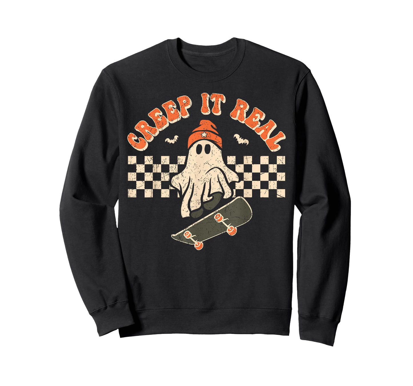 Retro Halloween Creep it Real Vintage Cute Ghost Halloween T-Shirt