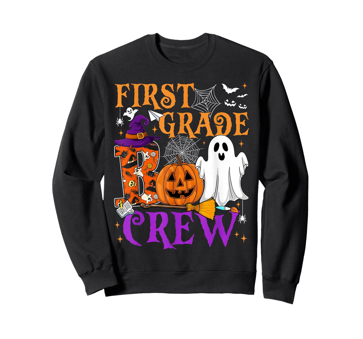 1st Grade Boo Crew Teacher Student Funny Halloween Costume T-Shirt