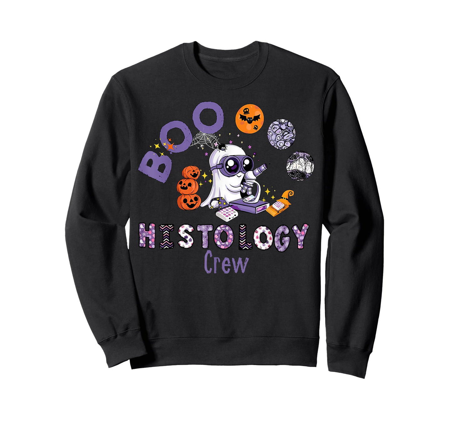 Boo Ghost Histology Crew Halloween Spooky Pathologist T-Shirt