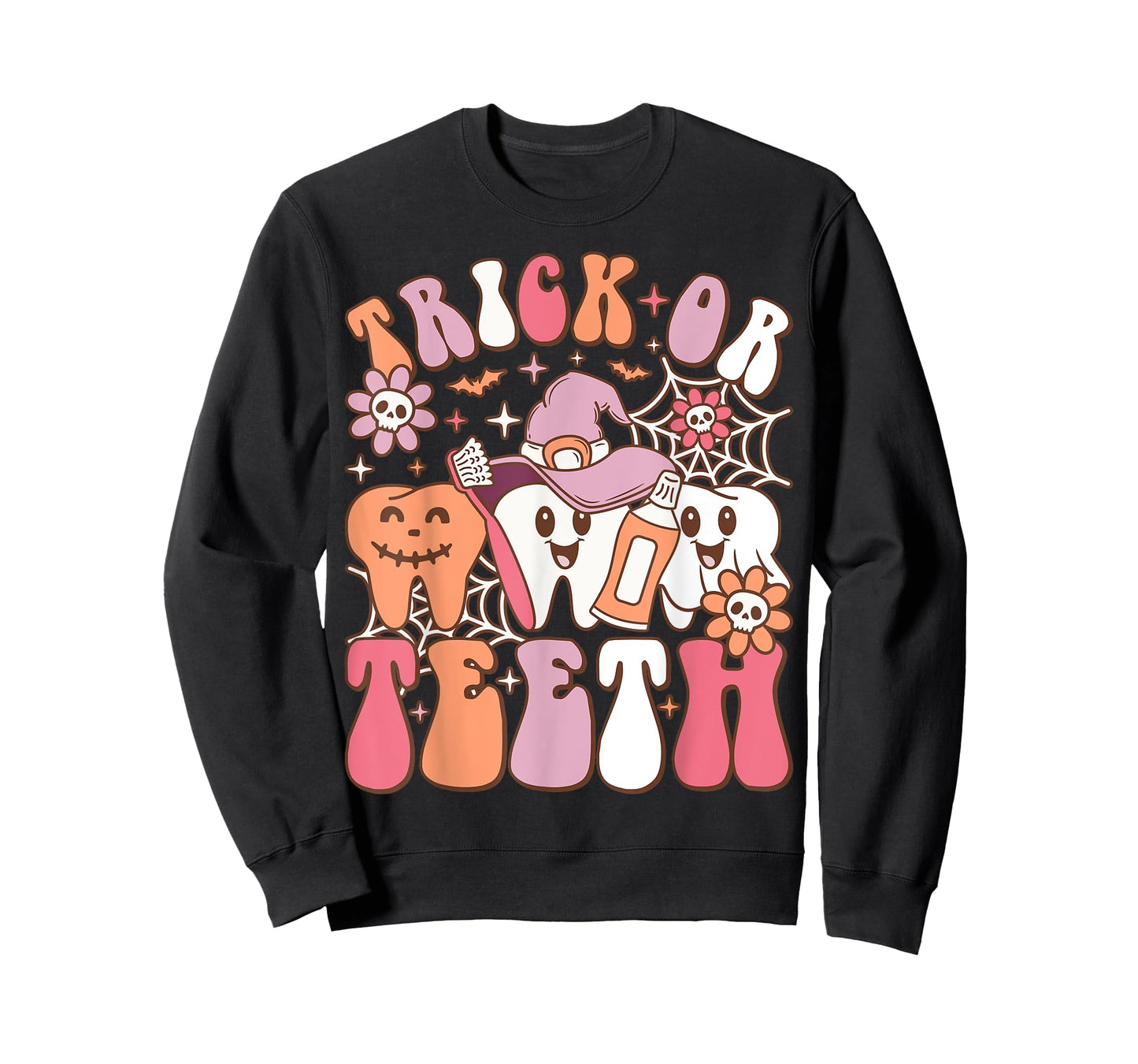 Trick Or Teeth Funny Dental Spooky Halloween Costume Dentist T-Shirt