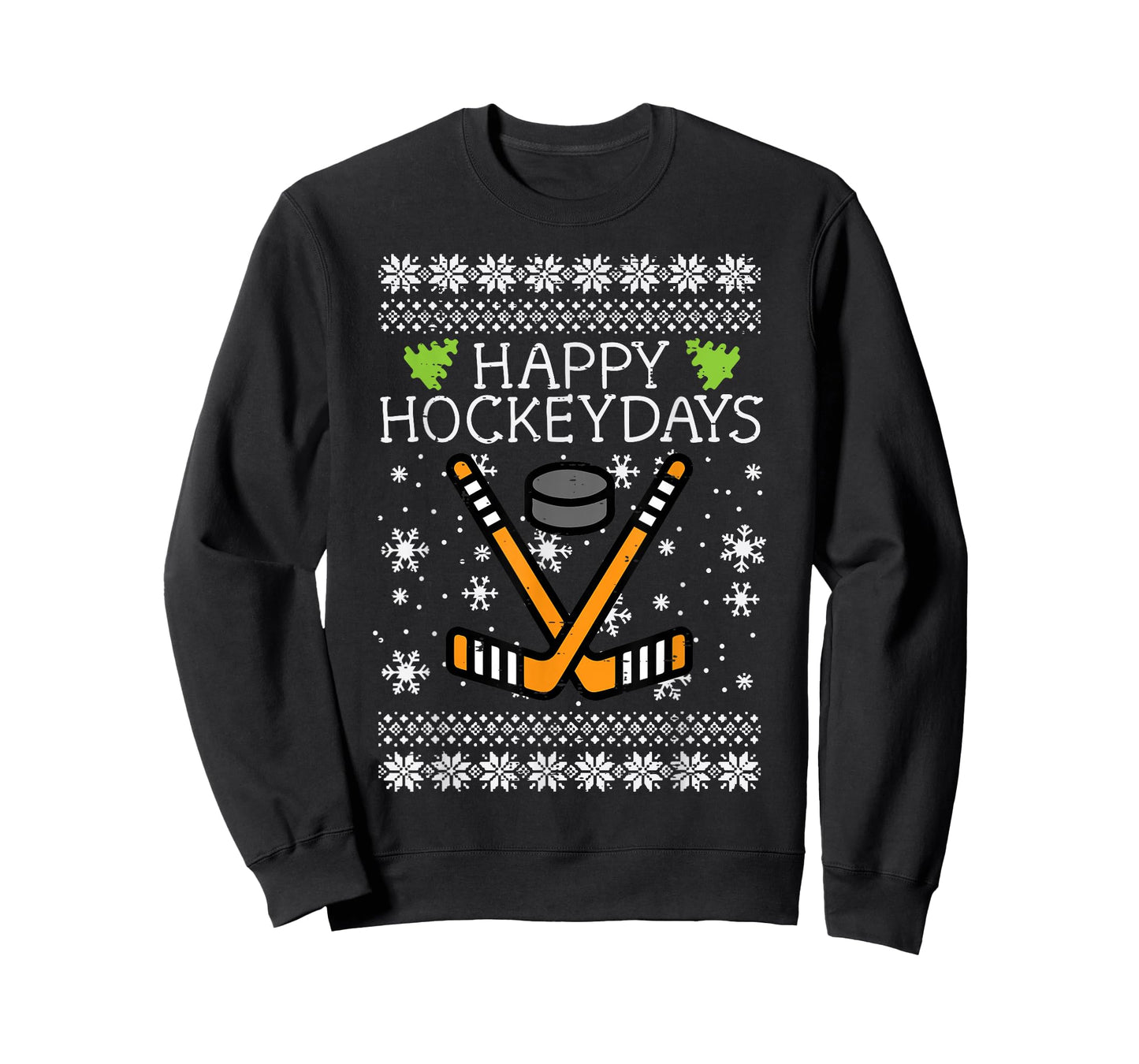 Happy Hockeydays Ugly Christmas Xmas Hockey Men Boys Kids T-Shirt