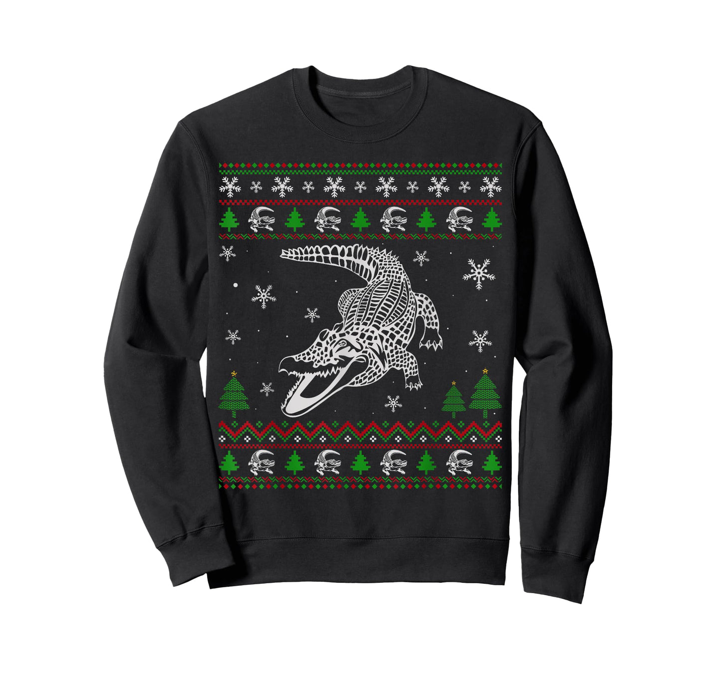 Ugly Christmas Sweater for Alligator Lovers Funny Ugly T-Shirt